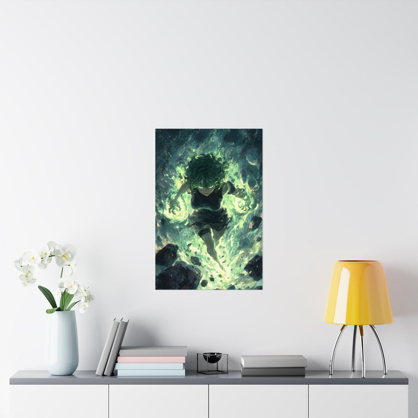 Tornado Of Terror Tatsumaki, One Punch Man Anime Matte Vertical Poster Wall Art