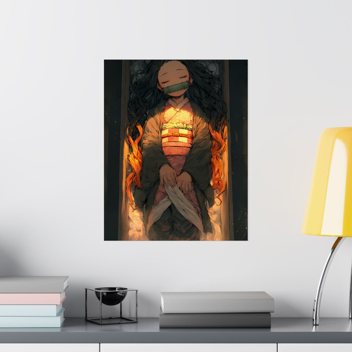 Sleeping Nezuko, Demon Slayer Anime Matte Vertical Poster Wall Art