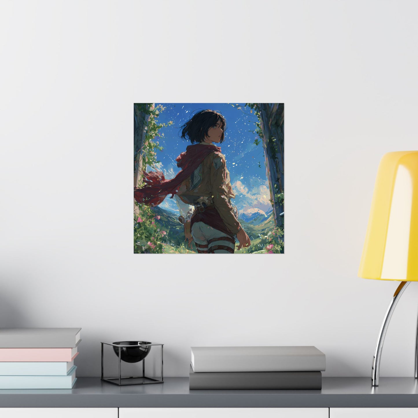 Mikasa Ackerman, Attack On Titan Anime Fan Art Matte Vertical Poster Wall Art