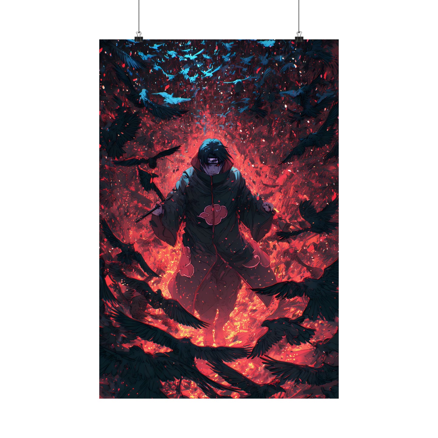 Itachi Uchiha, Tsukuyomi Naruto Shippuden Anime Fan Art Vertical Poster Wall Art