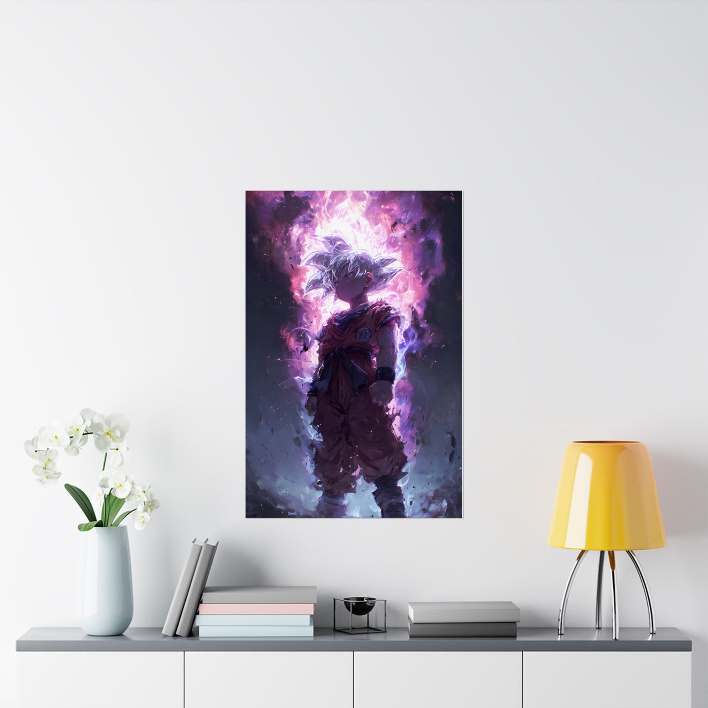 Ultra Instinct Kid Goku, UI Dragon Ball Super Matte Vertical Poster Wall Art