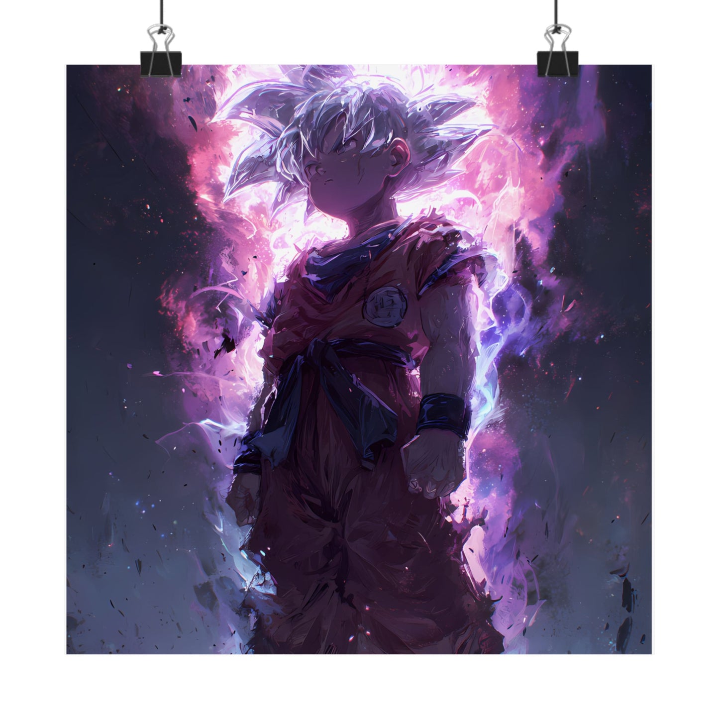 Ultra Instinct Kid Goku, UI Dragon Ball Super Matte Vertical Poster Wall Art