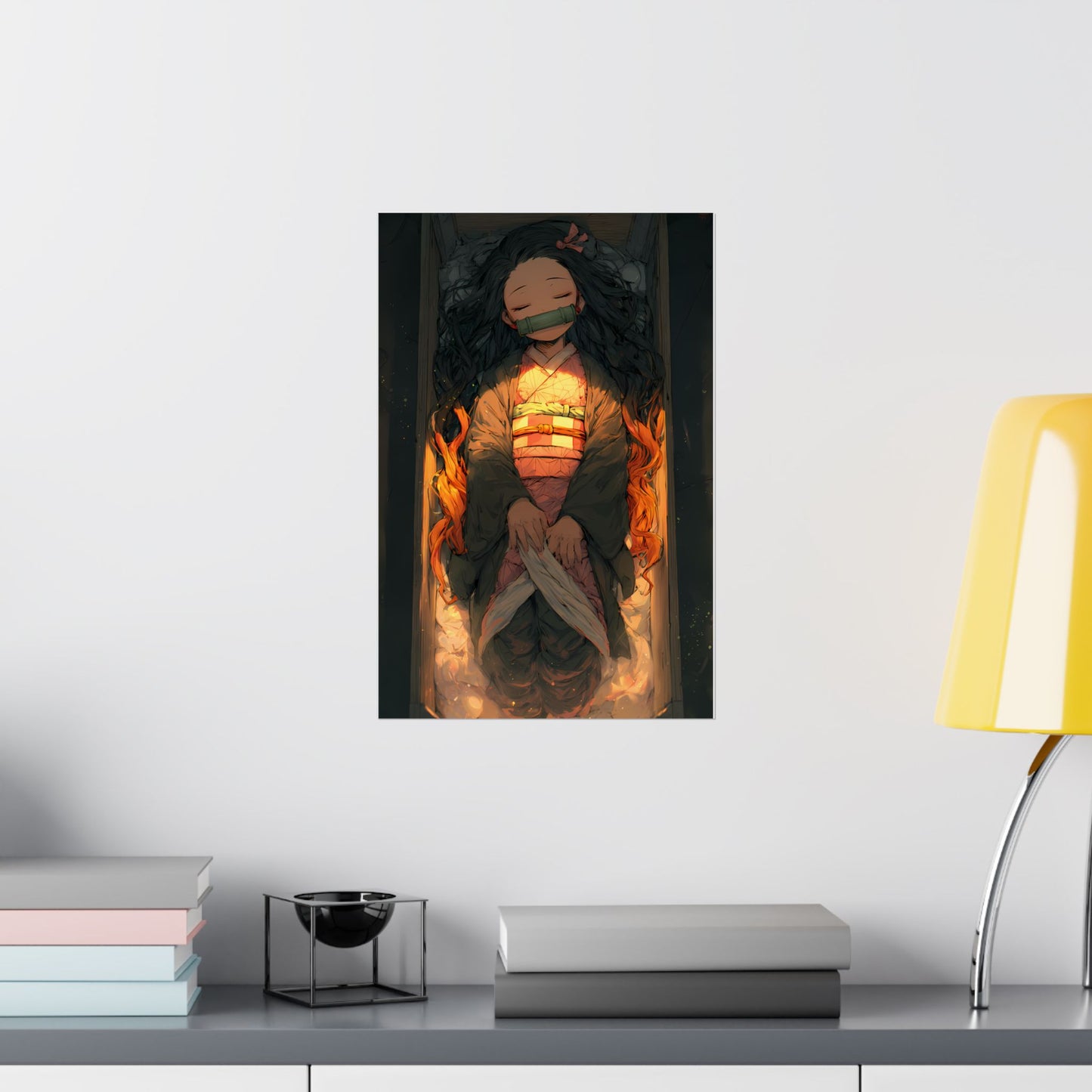 Sleeping Nezuko, Demon Slayer Anime Matte Vertical Poster Wall Art
