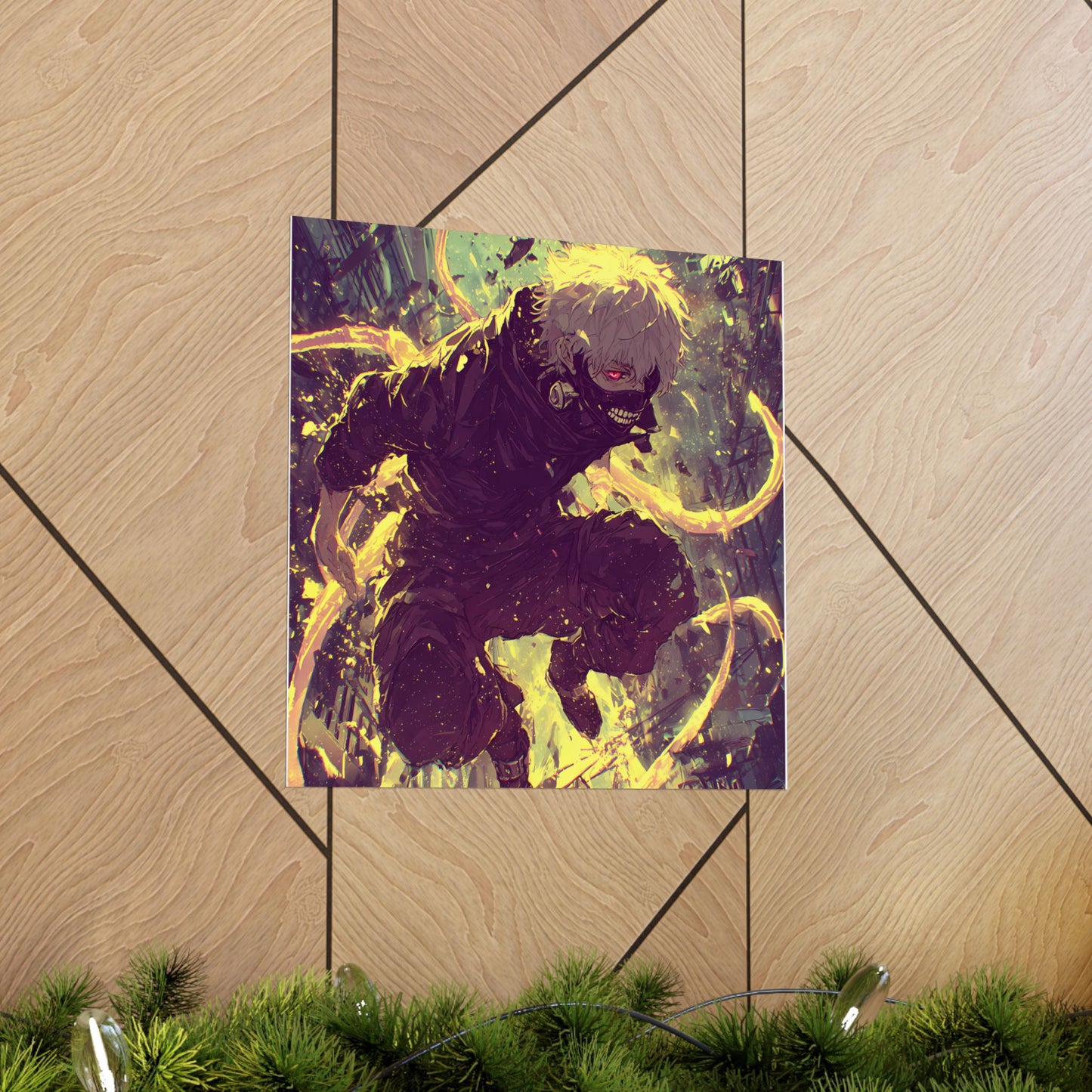 Tokyo Ghoul One Eyed Ghoul Kaneki Ken Anime Fan Art Matte Vertical Poster Wall Art