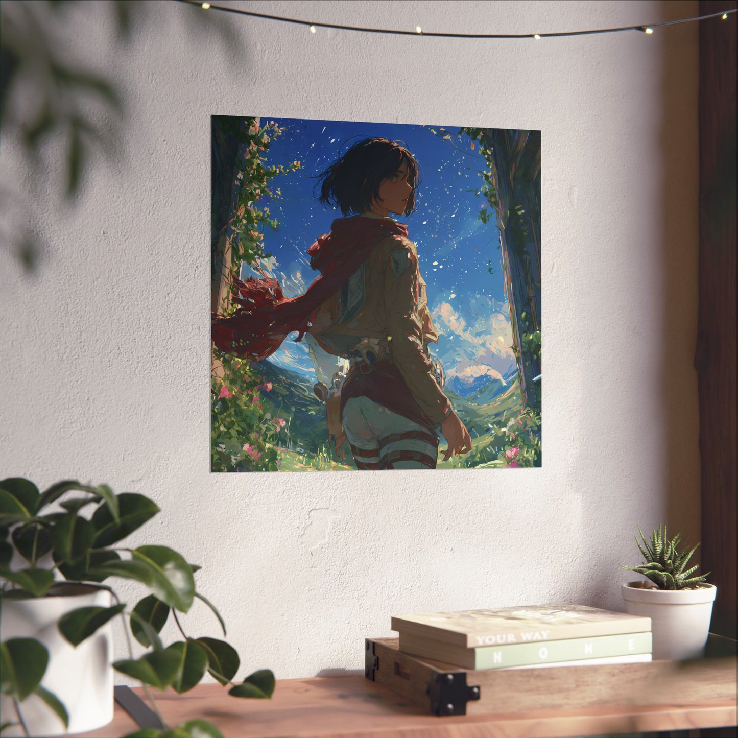 Mikasa Ackerman, Attack On Titan Anime Fan Art Matte Vertical Poster Wall Art