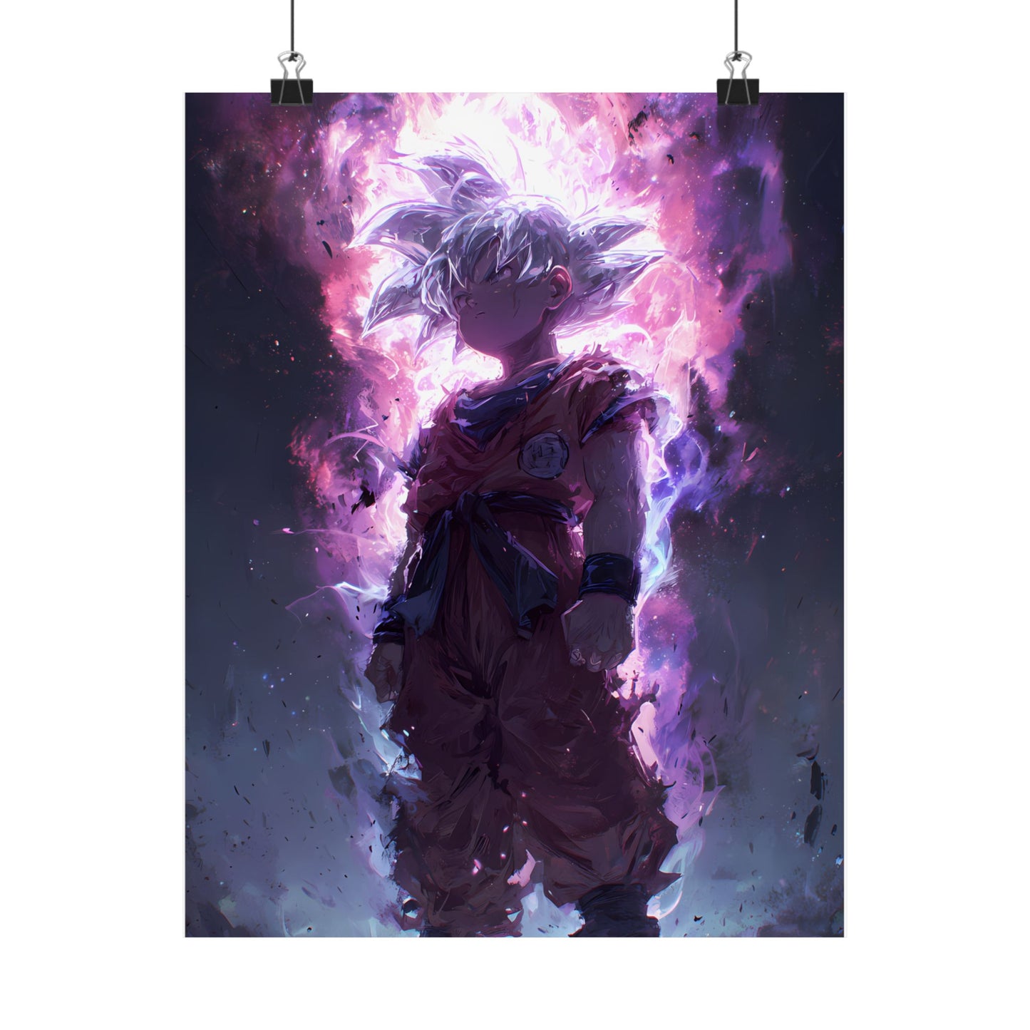 Ultra Instinct Kid Goku, UI Dragon Ball Super Matte Vertical Poster Wall Art