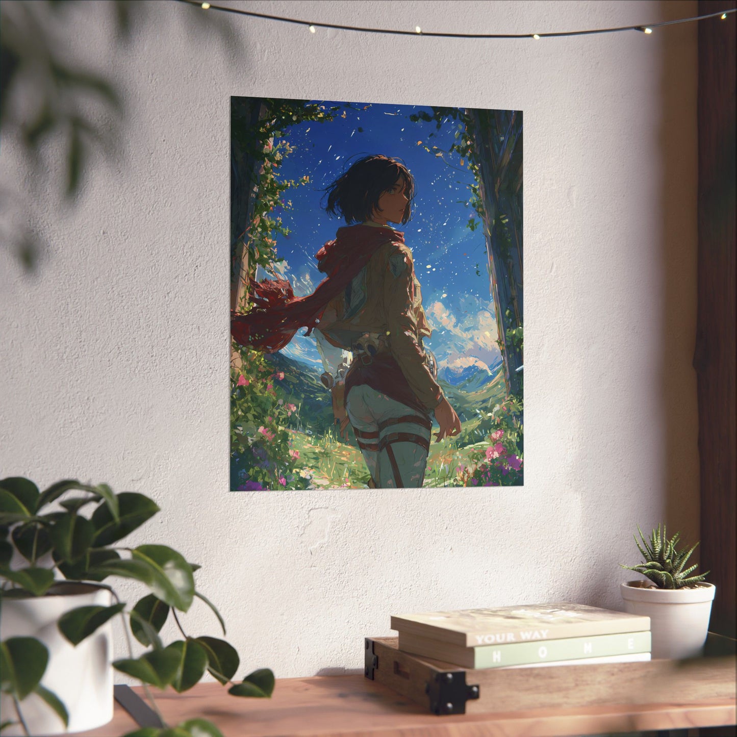Mikasa Ackerman, Attack On Titan Anime Fan Art Matte Vertical Poster Wall Art