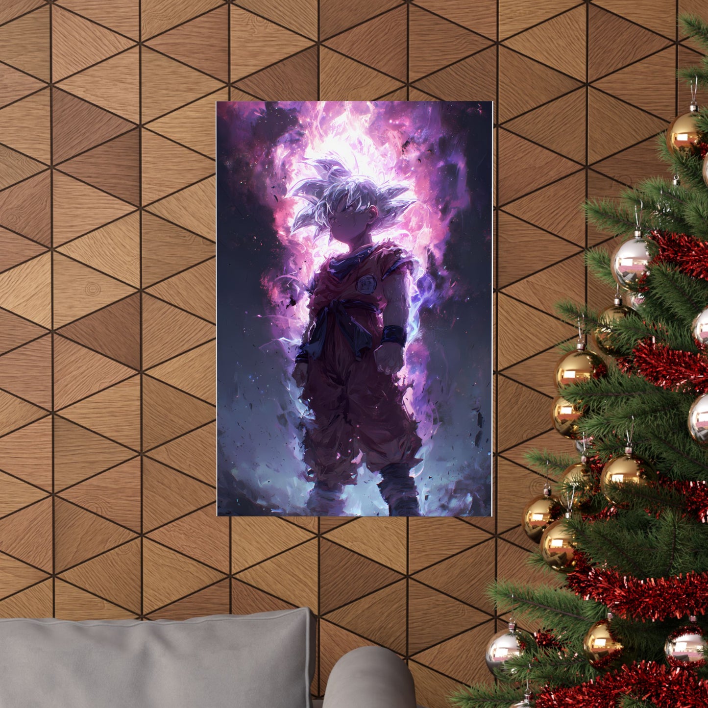 Ultra Instinct Kid Goku, UI Dragon Ball Super Matte Vertical Poster Wall Art
