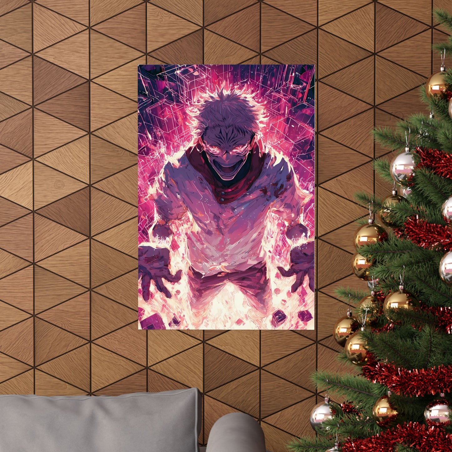 Ryomen Sukuna, Jujutsu Kaisen Anime Fan Art Vertical Poster Wall Art