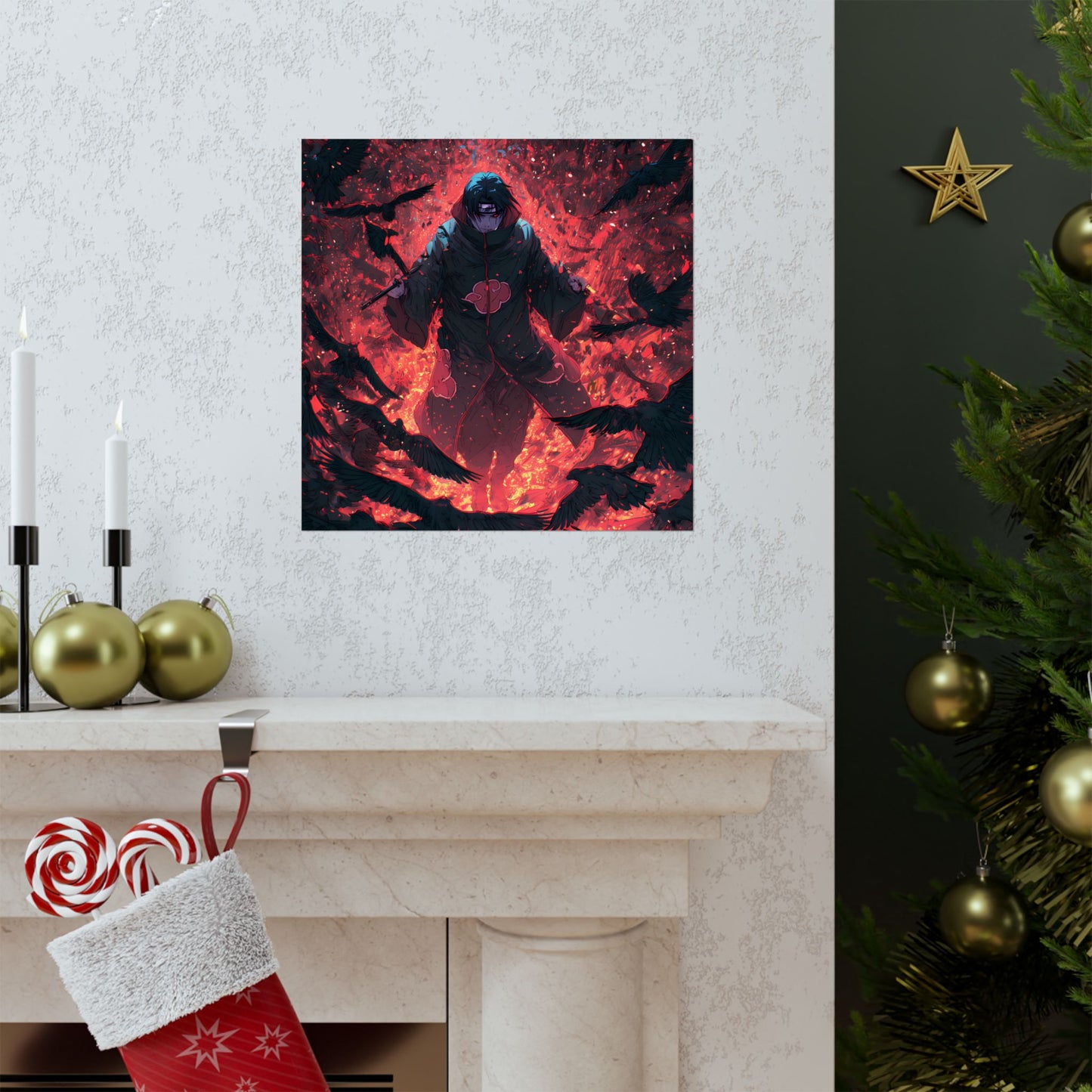 Itachi Uchiha, Tsukuyomi Naruto Shippuden Anime Fan Art Vertical Poster Wall Art