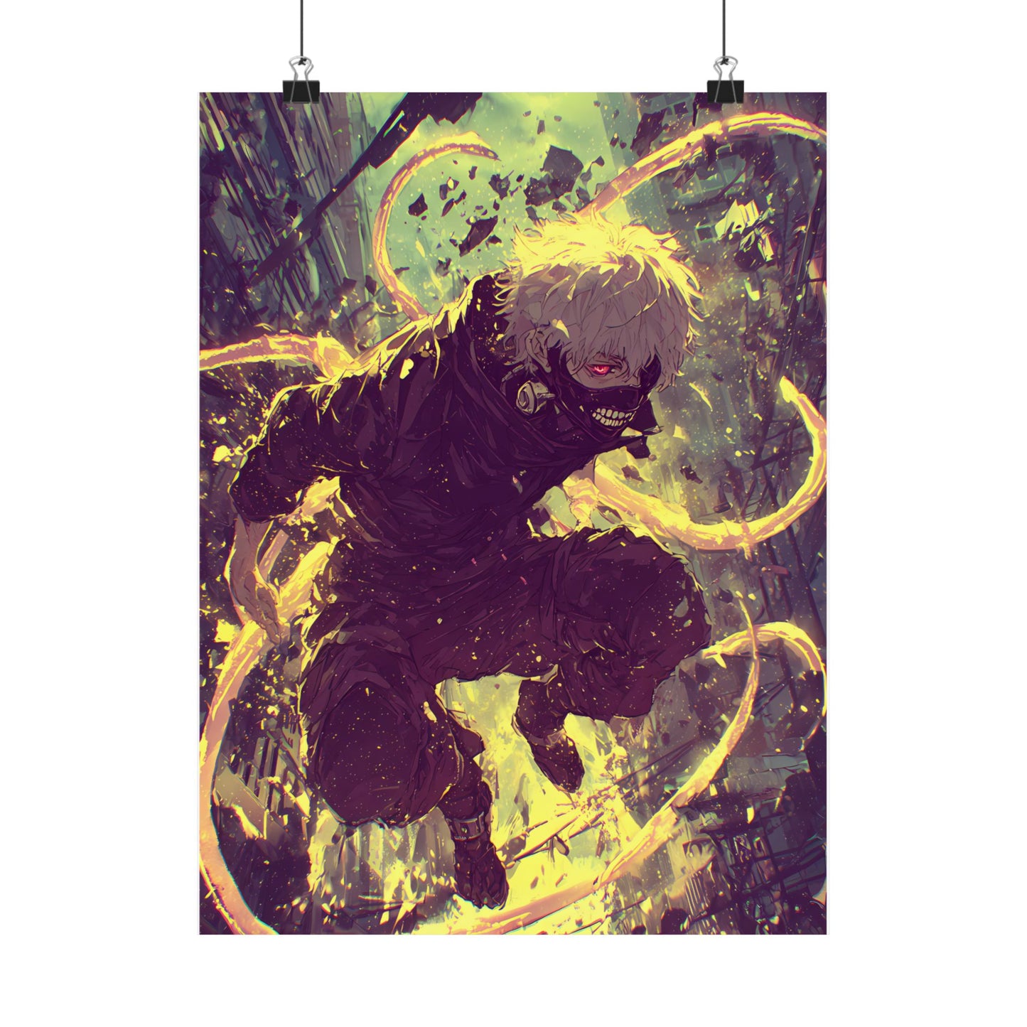 Tokyo Ghoul One Eyed Ghoul Kaneki Ken Anime Fan Art Matte Vertical Poster Wall Art