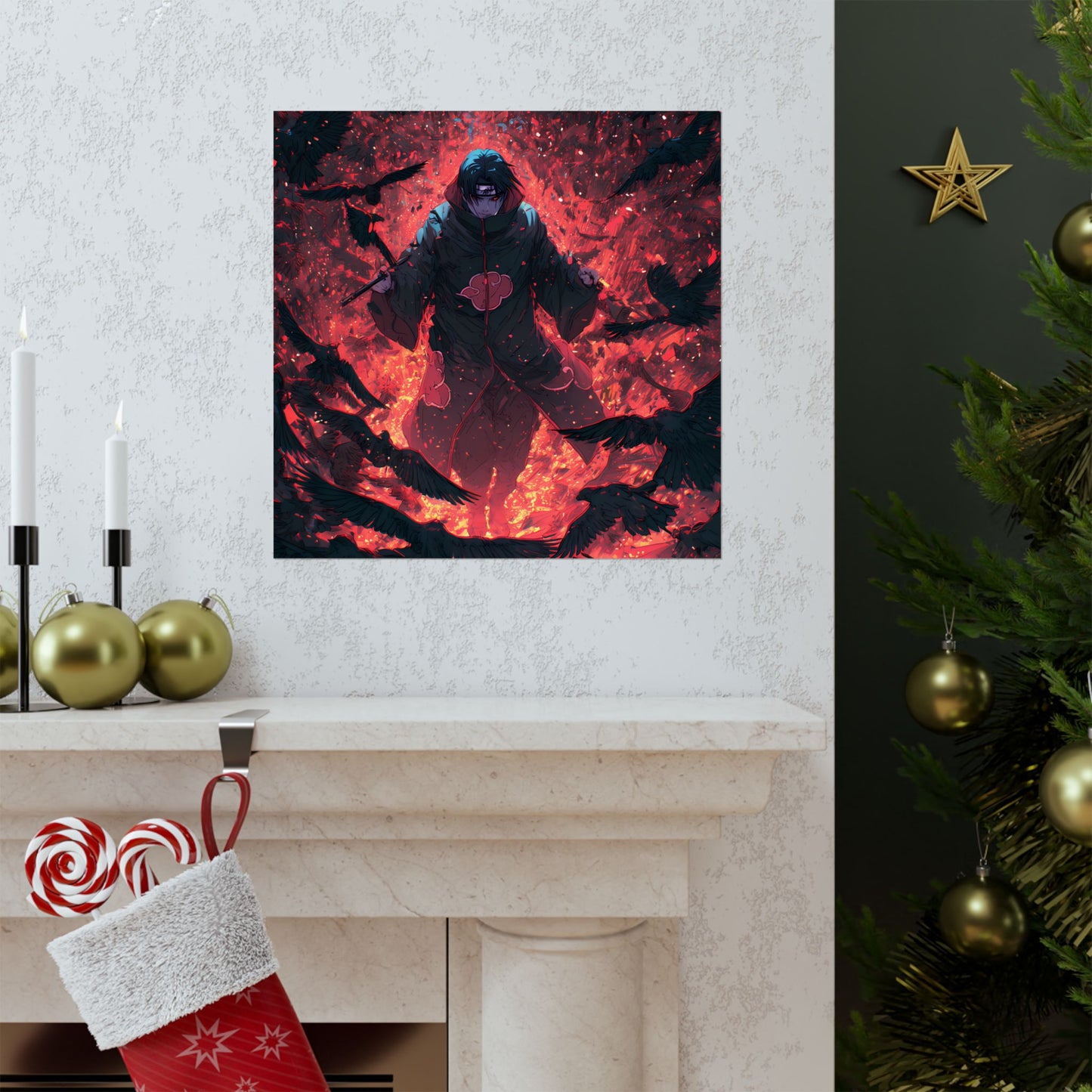 Itachi Uchiha, Tsukuyomi Naruto Shippuden Anime Fan Art Vertical Poster Wall Art