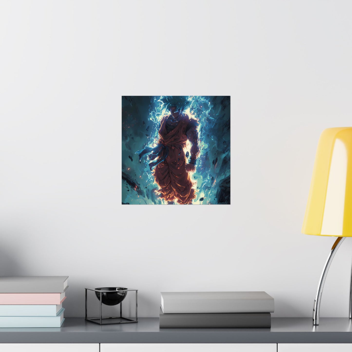 Super Saiyan Blue Goku, Dragon Ball Super Anime Fan Art Matte Vertical Poster Wall Art