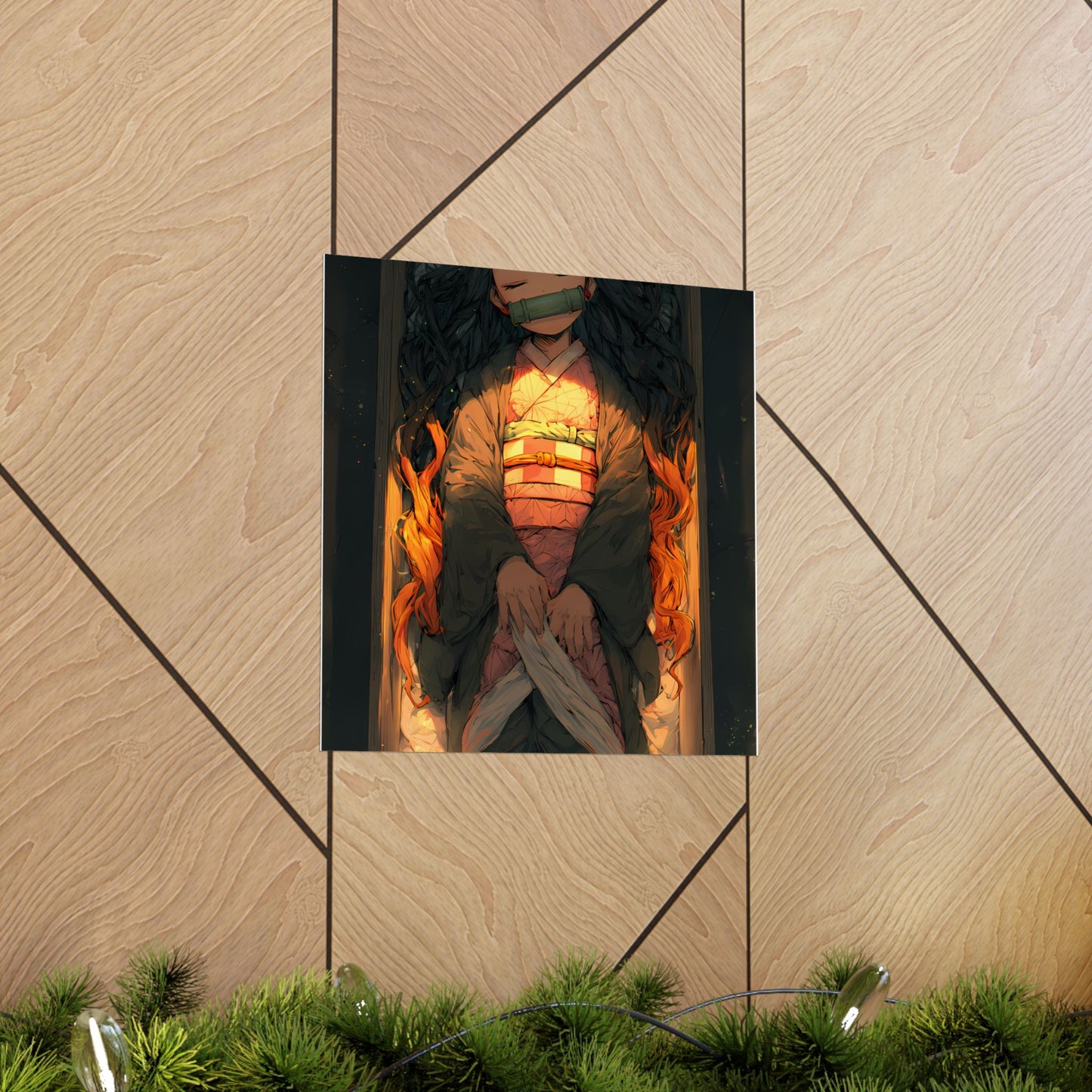 Sleeping Nezuko, Demon Slayer Anime Matte Vertical Poster Wall Art