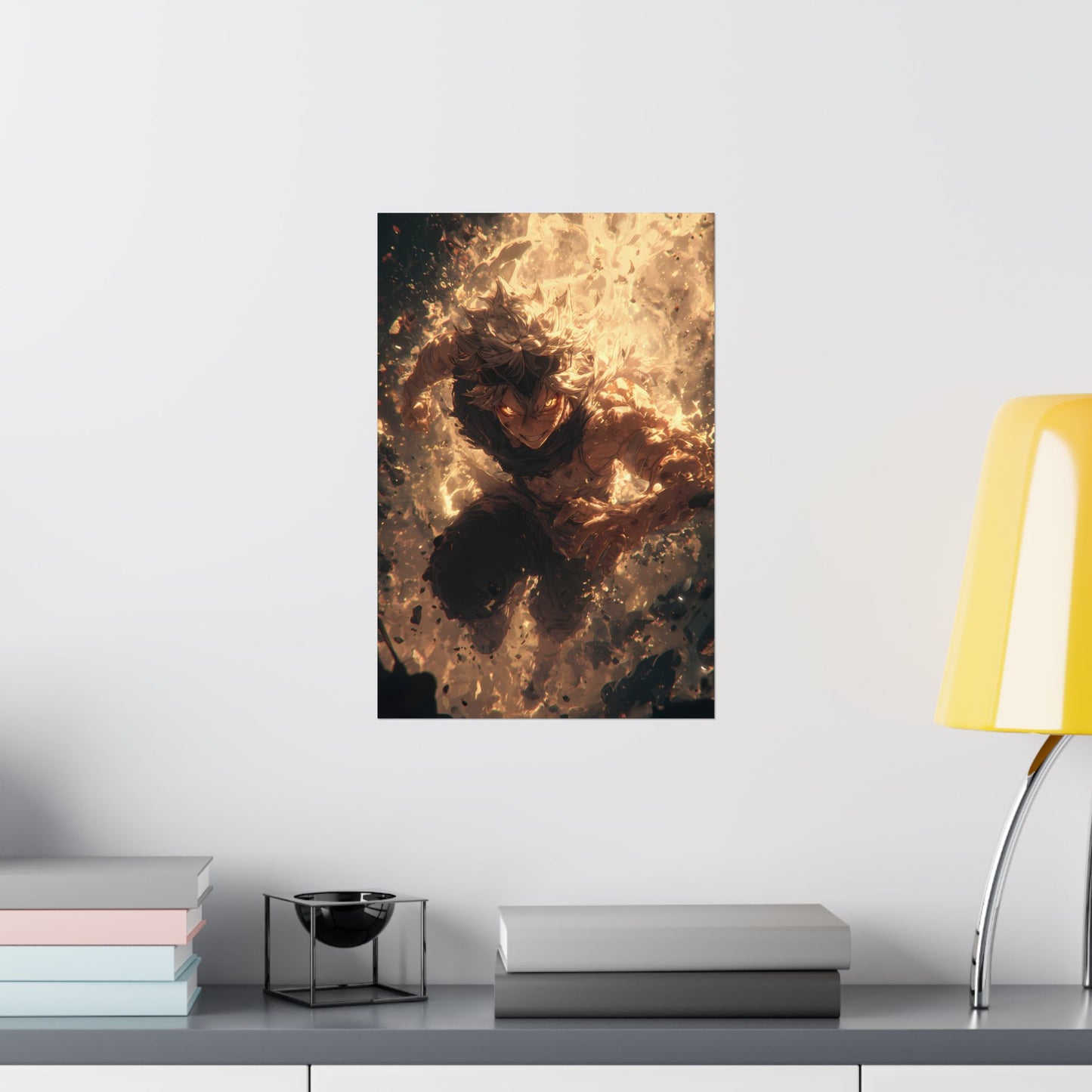 Black Clover Asta Anime Matte Vertical Poster Wall Art