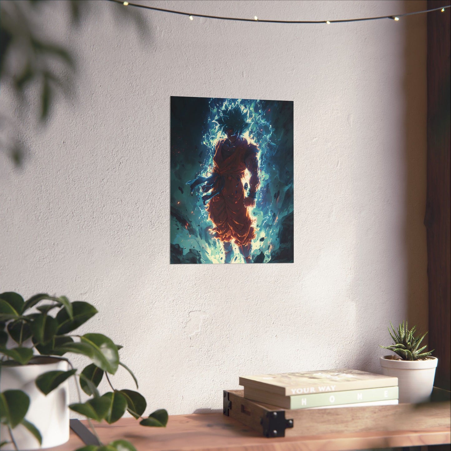 Super Saiyan Blue Goku, Dragon Ball Super Anime Fan Art Matte Vertical Poster Wall Art