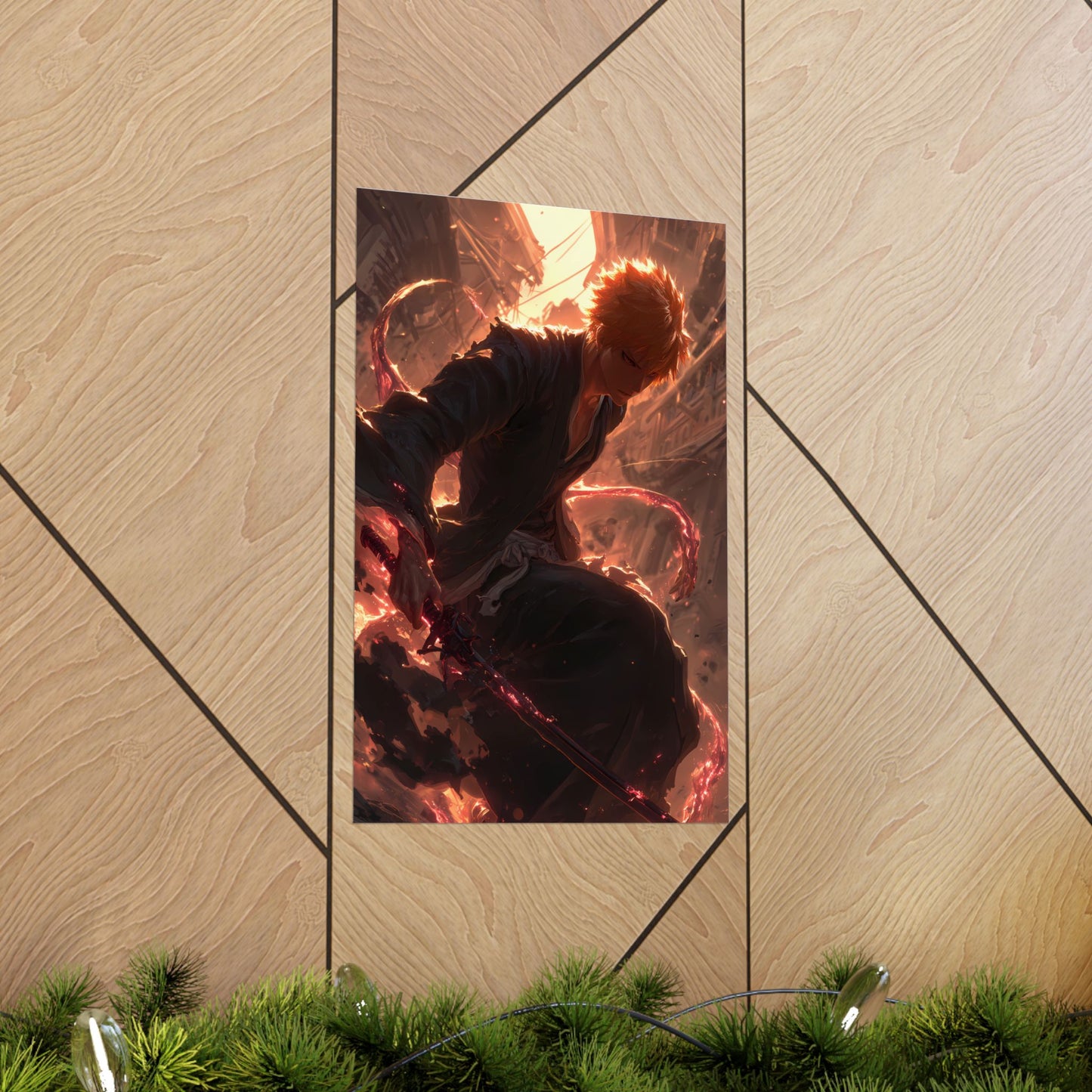 Ichigo Kurosaki Bleach Thousand Year Blood War Anime Matte Vertical Poster Wall Art