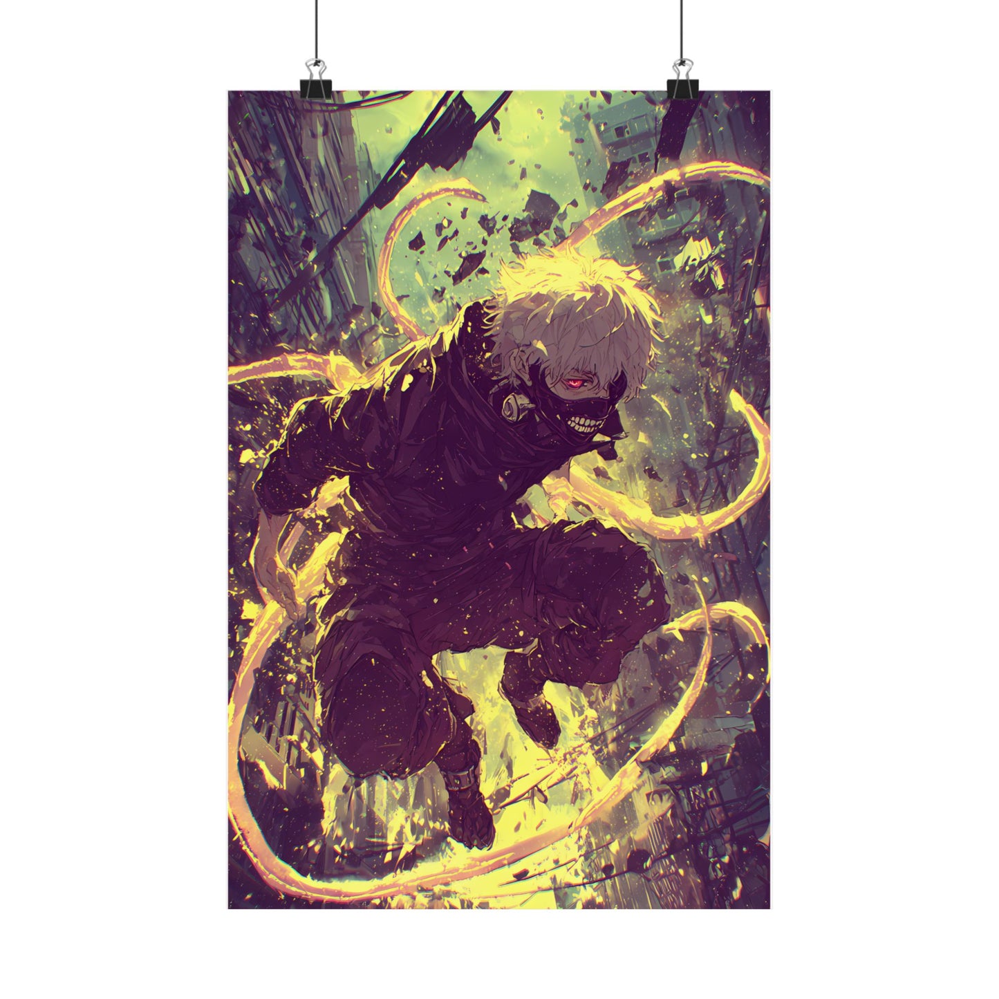 Tokyo Ghoul One Eyed Ghoul Kaneki Ken Anime Fan Art Matte Vertical Poster Wall Art