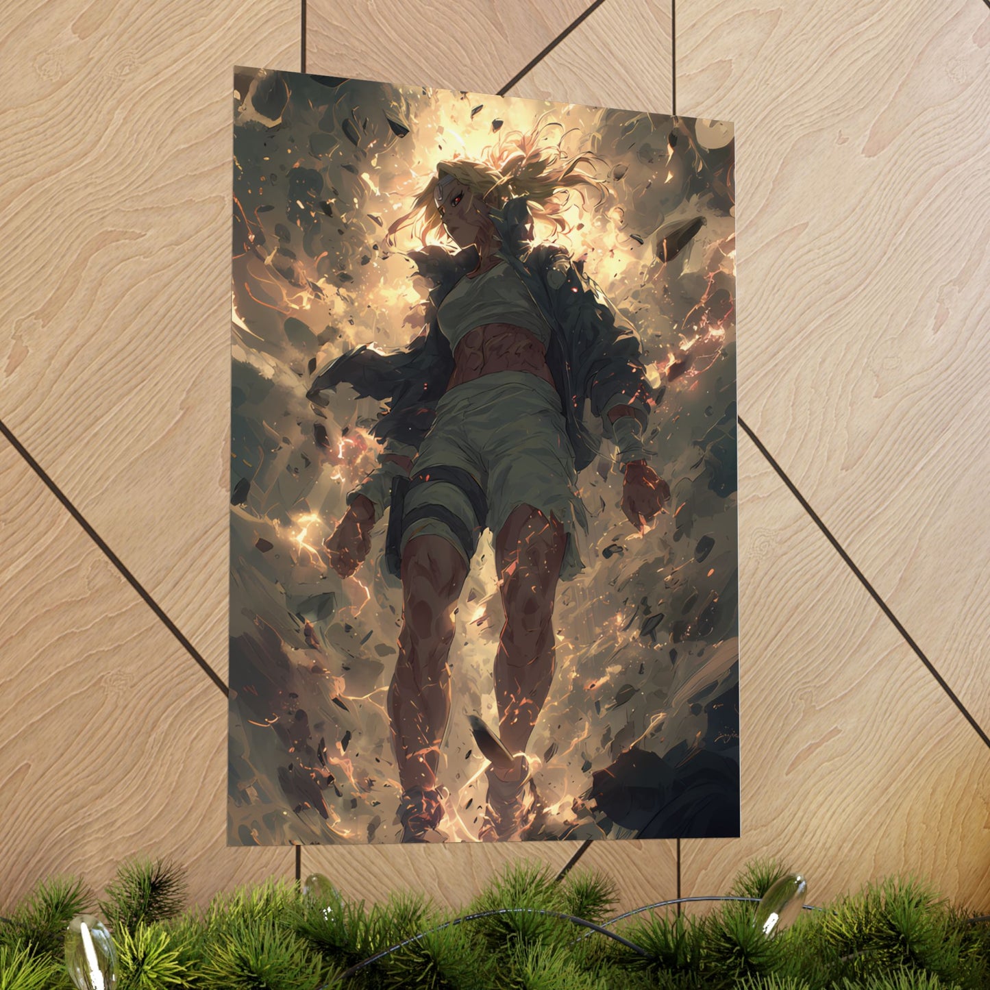 Tsunade Senju, Naruto Shippuden Anime Fan Art Matte Vertical Poster Wall Art