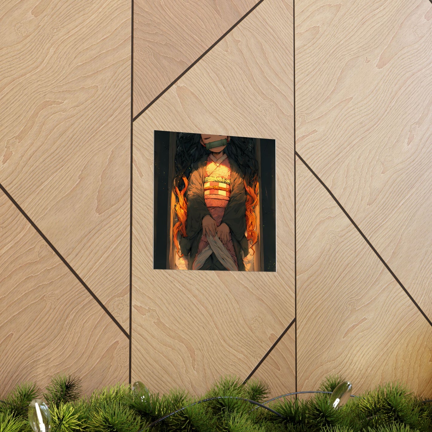 Sleeping Nezuko, Demon Slayer Anime Matte Vertical Poster Wall Art