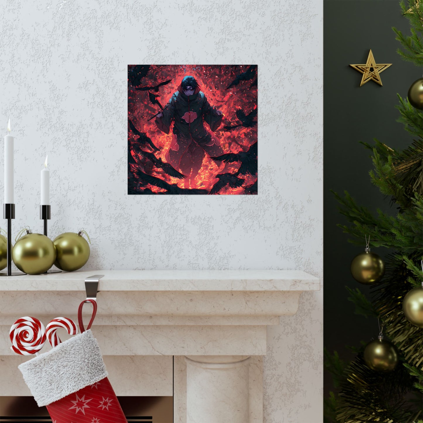 Itachi Uchiha, Tsukuyomi Naruto Shippuden Anime Fan Art Vertical Poster Wall Art