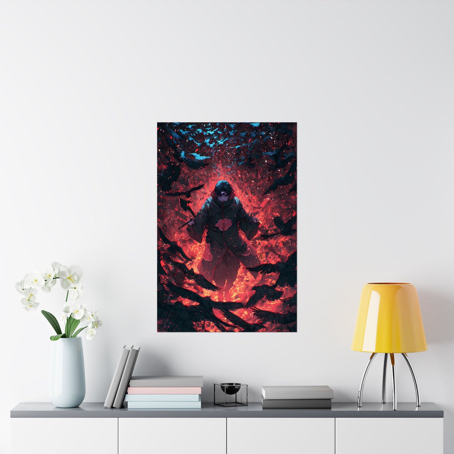 Itachi Uchiha, Tsukuyomi Naruto Shippuden Anime Fan Art Vertical Poster Wall Art