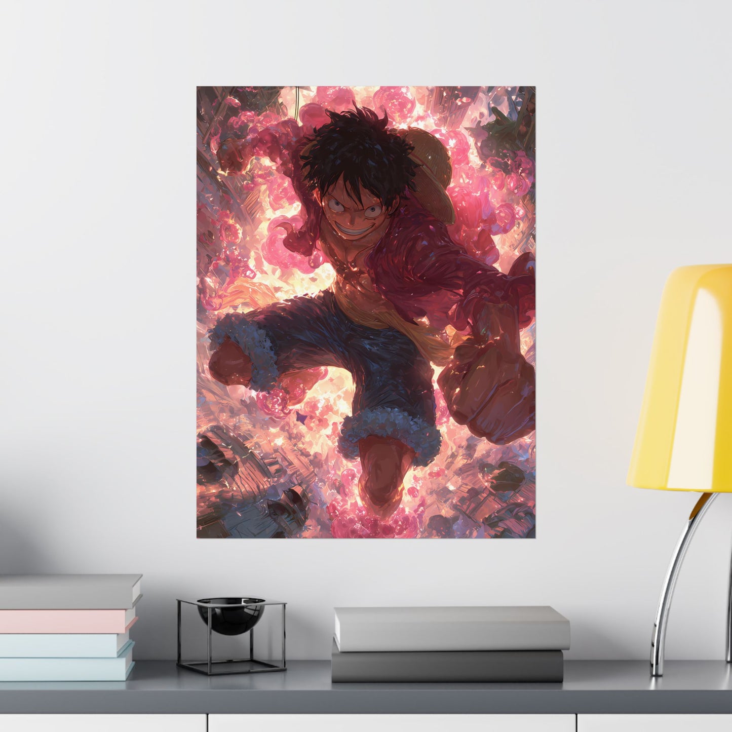 Monkey D. Luffy, One Piece Anime Gomu Gomu No Mi Matte Vertical Poster Wall Art