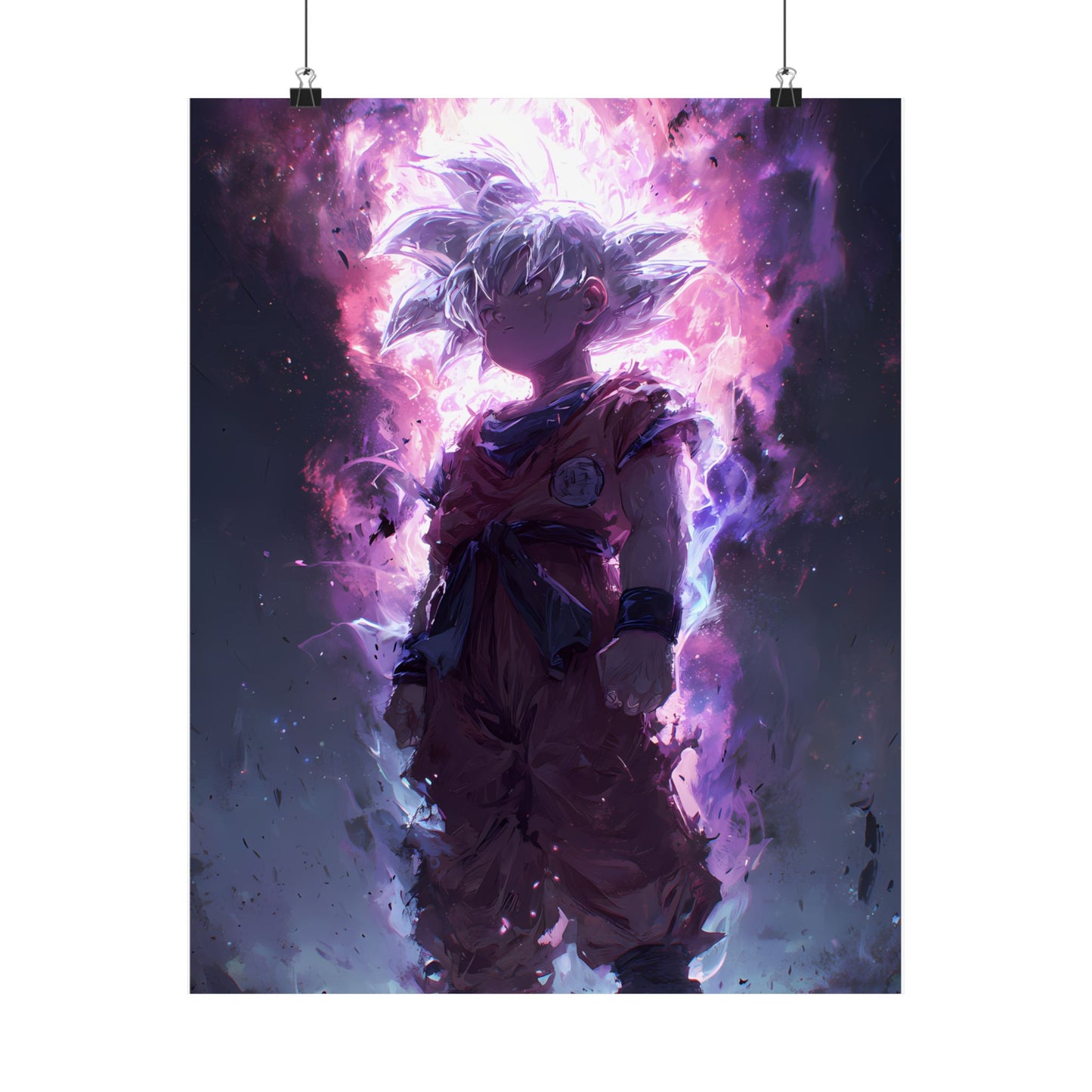 Ultra Instinct Kid Goku, UI Dragon Ball Super Matte Vertical Poster Wall Art