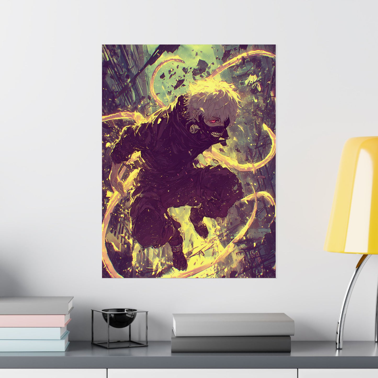 Tokyo Ghoul One Eyed Ghoul Kaneki Ken Anime Fan Art Matte Vertical Poster Wall Art