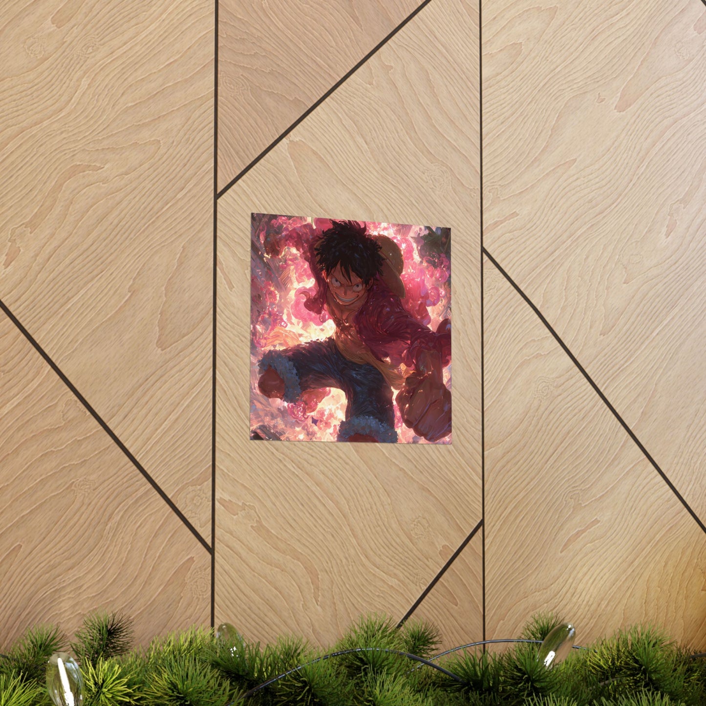 Monkey D. Luffy, One Piece Anime Gomu Gomu No Mi Matte Vertical Poster Wall Art