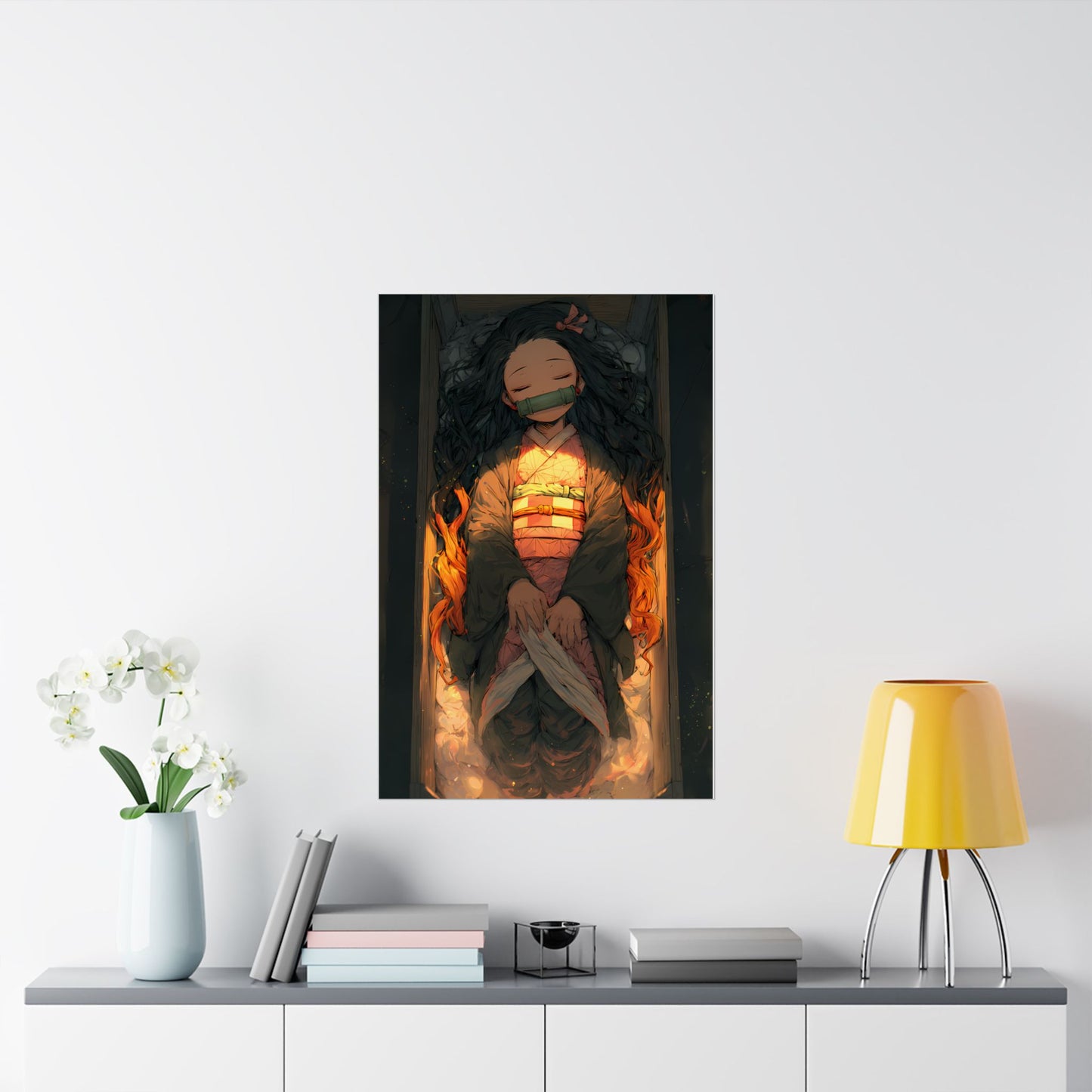 Sleeping Nezuko, Demon Slayer Anime Matte Vertical Poster Wall Art
