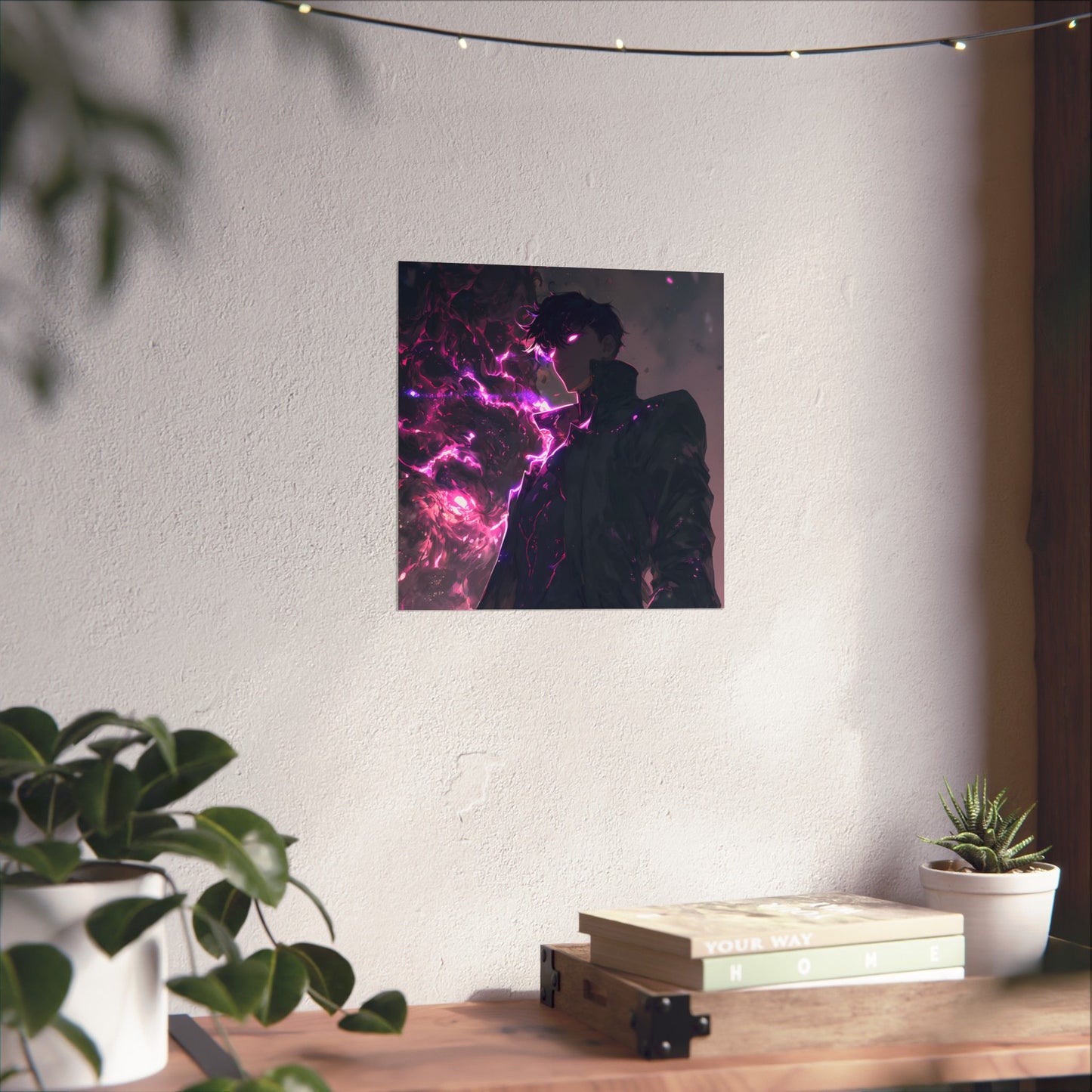 Solo Leveling Sung Jinwoo Shadow Monarch Anime Fan Art Matte Vertical Poster Wall Art