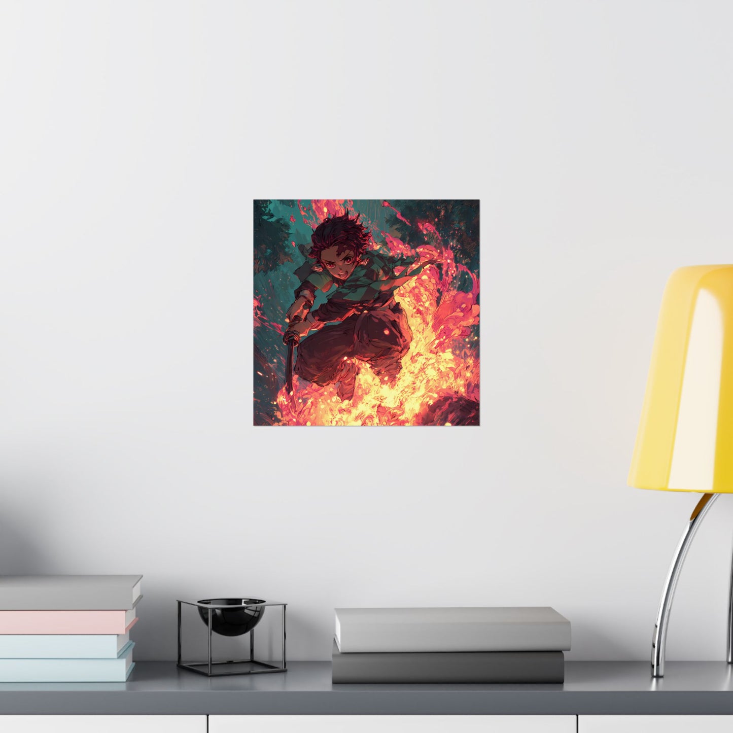 Tanjiro Kamado Hinokami Kagura, Demon Slayer Anime Matte Vertical Poster Wall Art