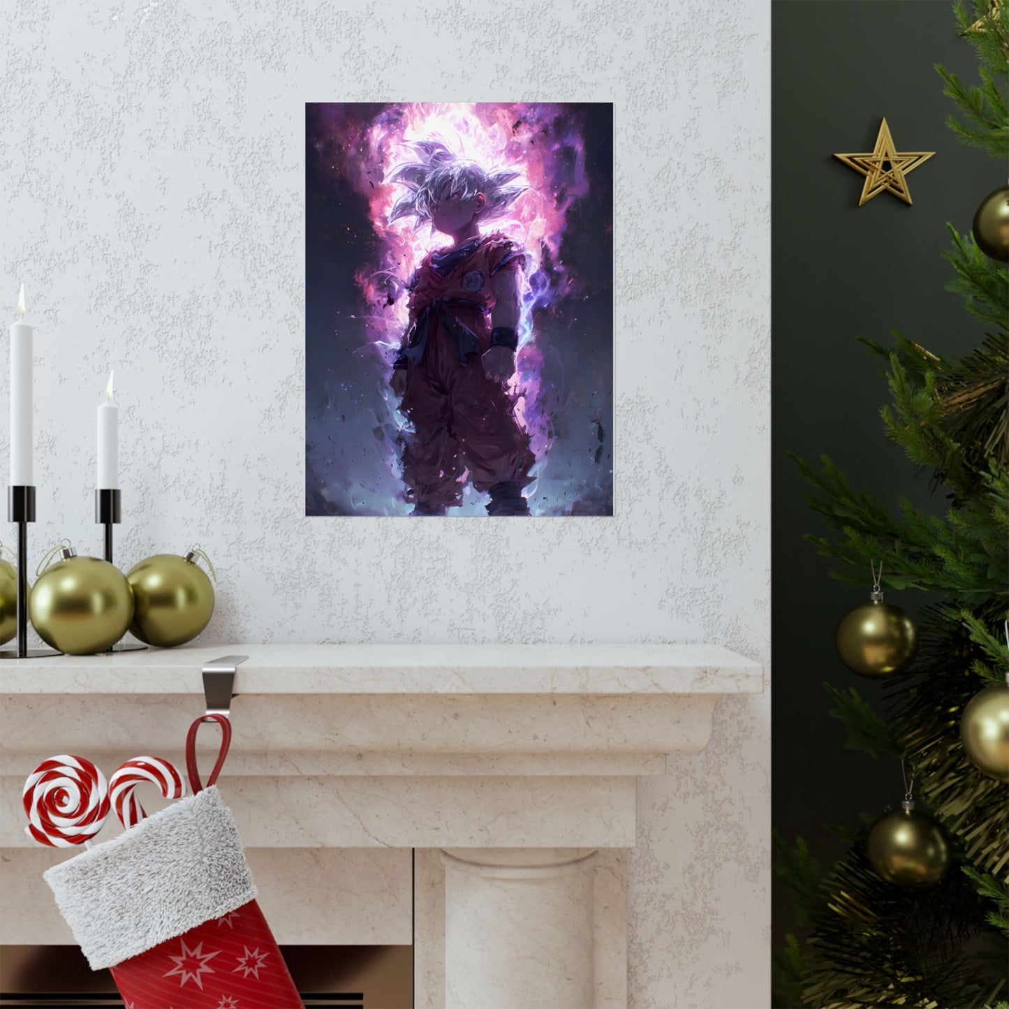 Ultra Instinct Kid Goku, UI Dragon Ball Super Matte Vertical Poster Wall Art
