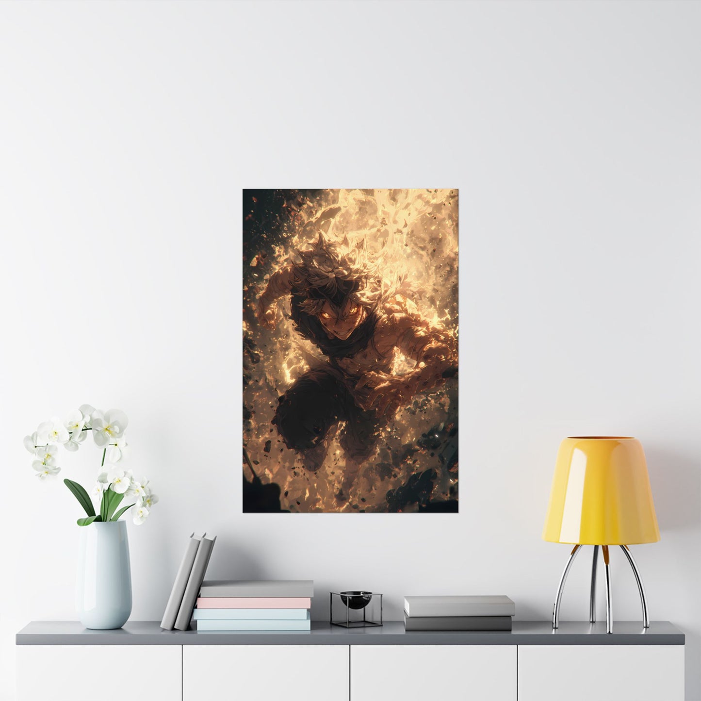 Black Clover Asta Anime Matte Vertical Poster Wall Art