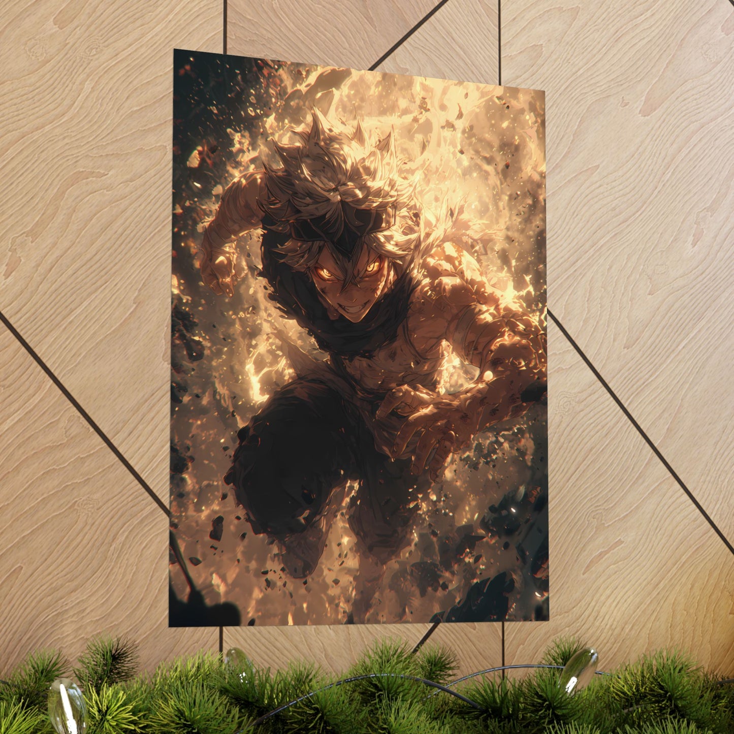 Black Clover Asta Anime Matte Vertical Poster Wall Art