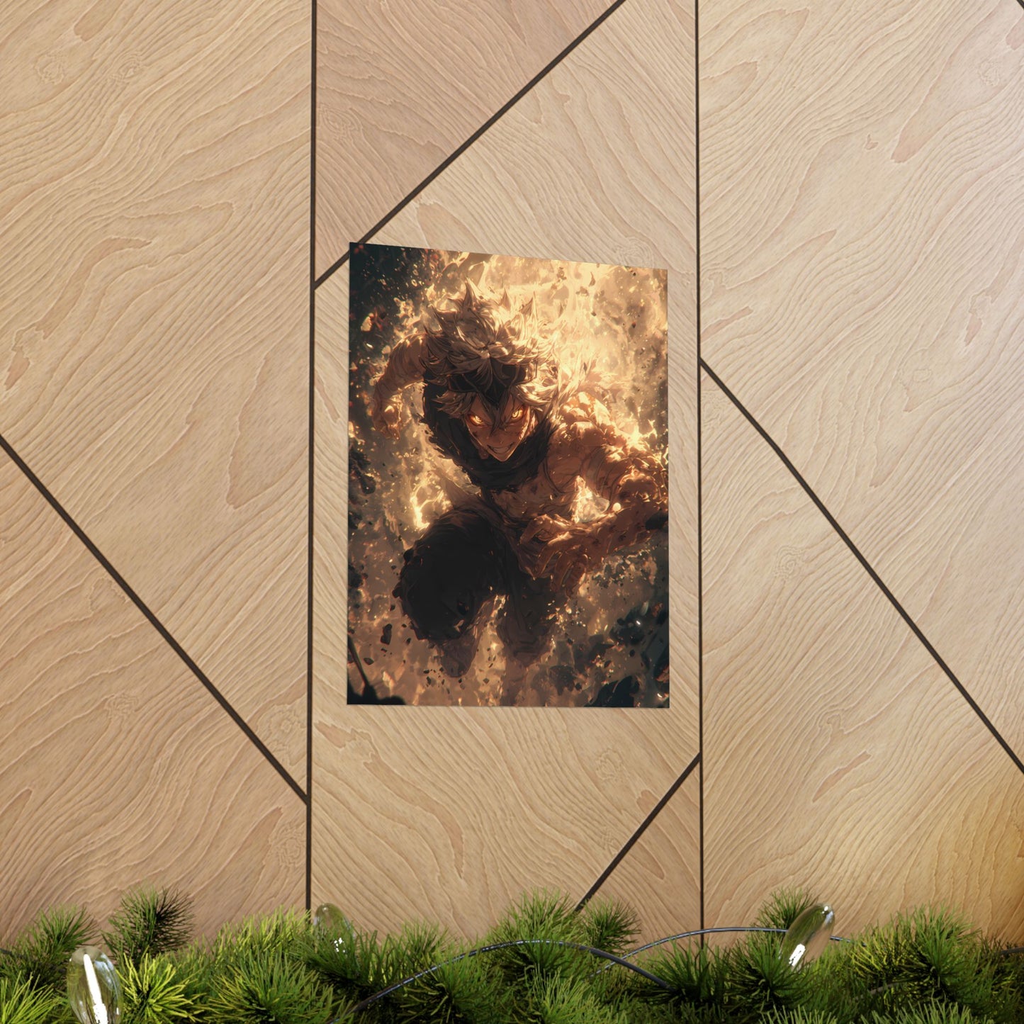 Black Clover Asta Anime Matte Vertical Poster Wall Art