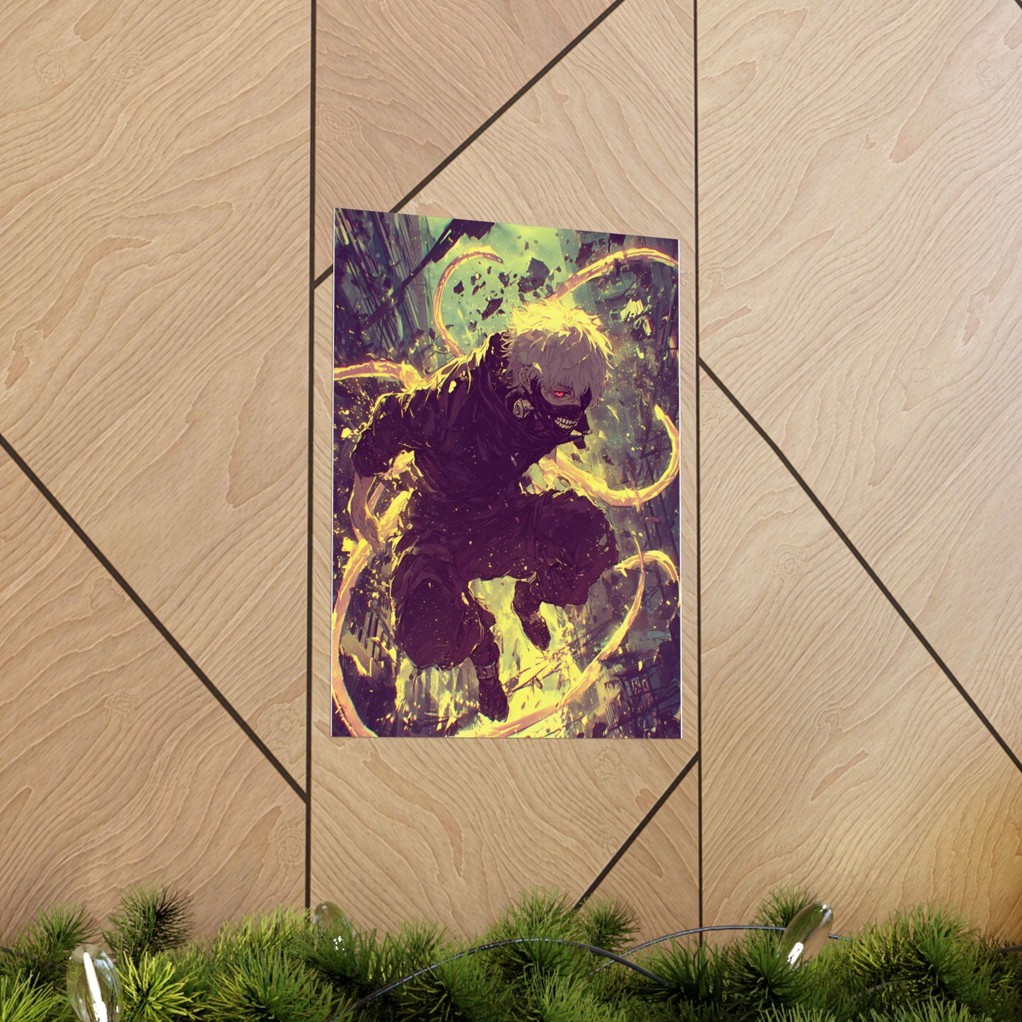 Tokyo Ghoul One Eyed Ghoul Kaneki Ken Anime Fan Art Matte Vertical Poster Wall Art