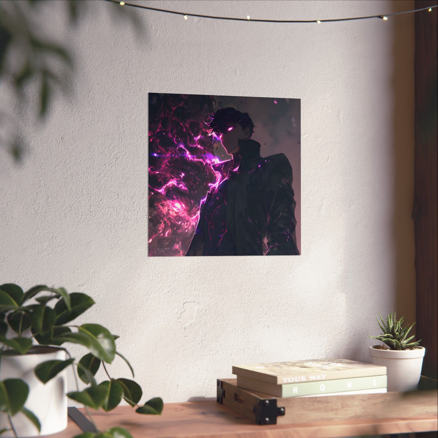 Solo Leveling Sung Jinwoo Shadow Monarch Anime Fan Art Matte Vertical Poster Wall Art