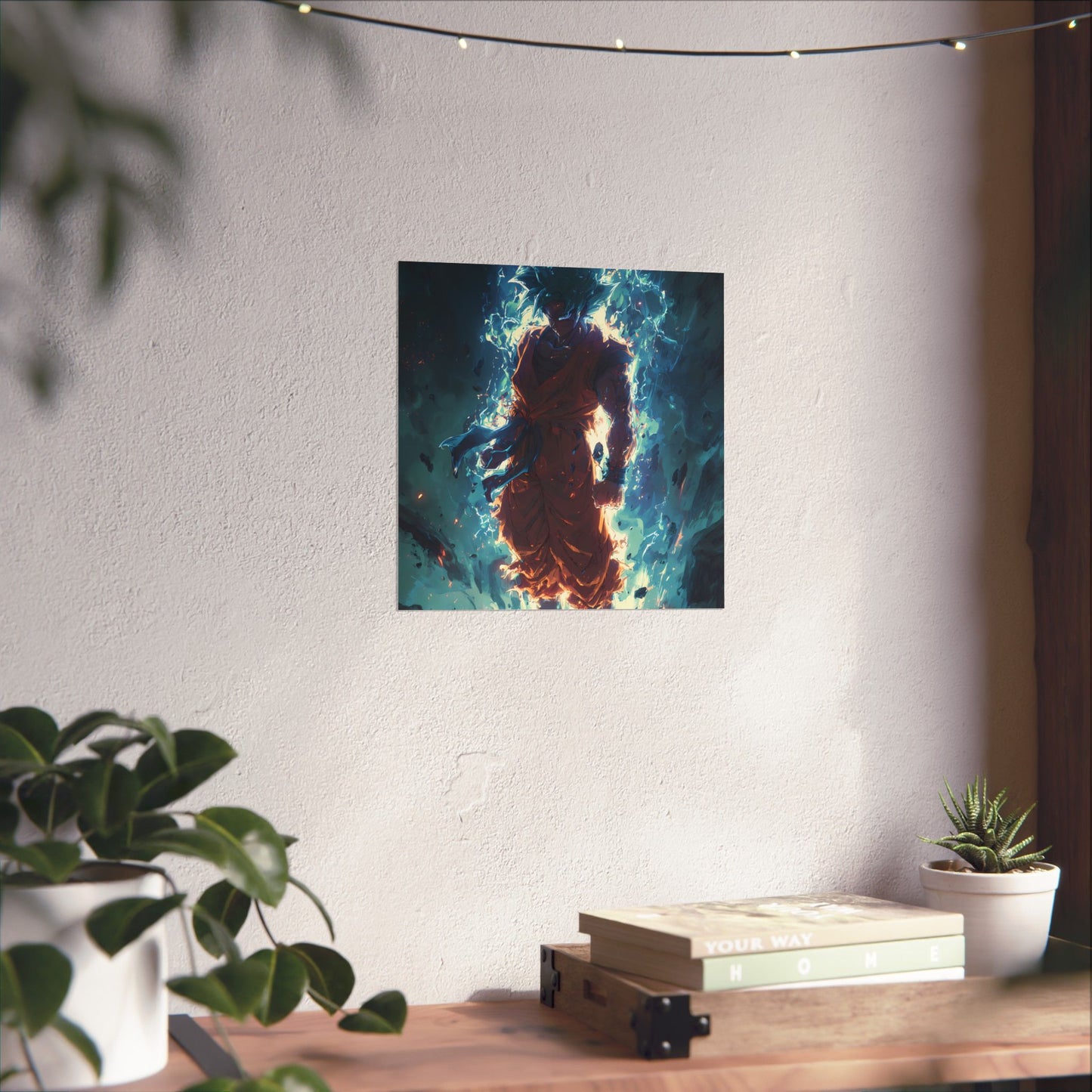 Super Saiyan Blue Goku, Dragon Ball Super Anime Fan Art Matte Vertical Poster Wall Art