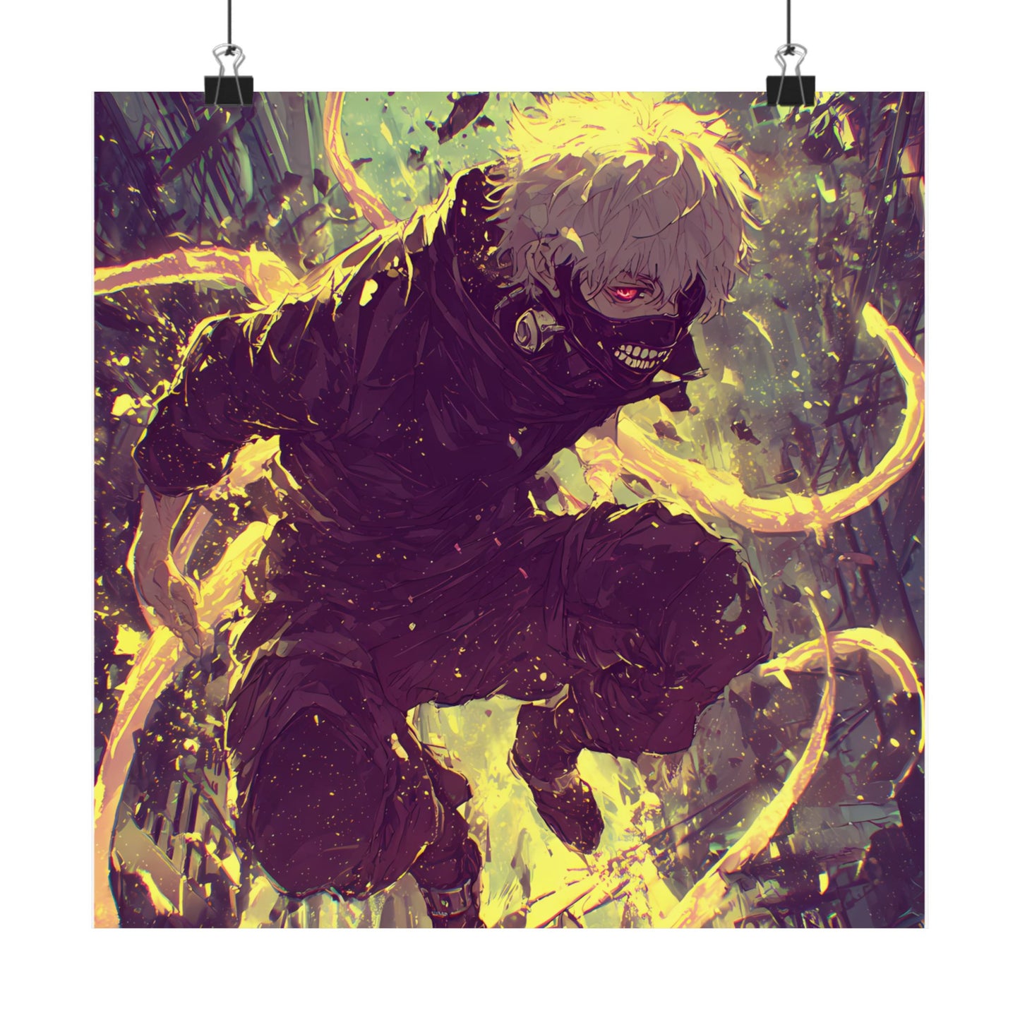 Tokyo Ghoul One Eyed Ghoul Kaneki Ken Anime Fan Art Matte Vertical Poster Wall Art