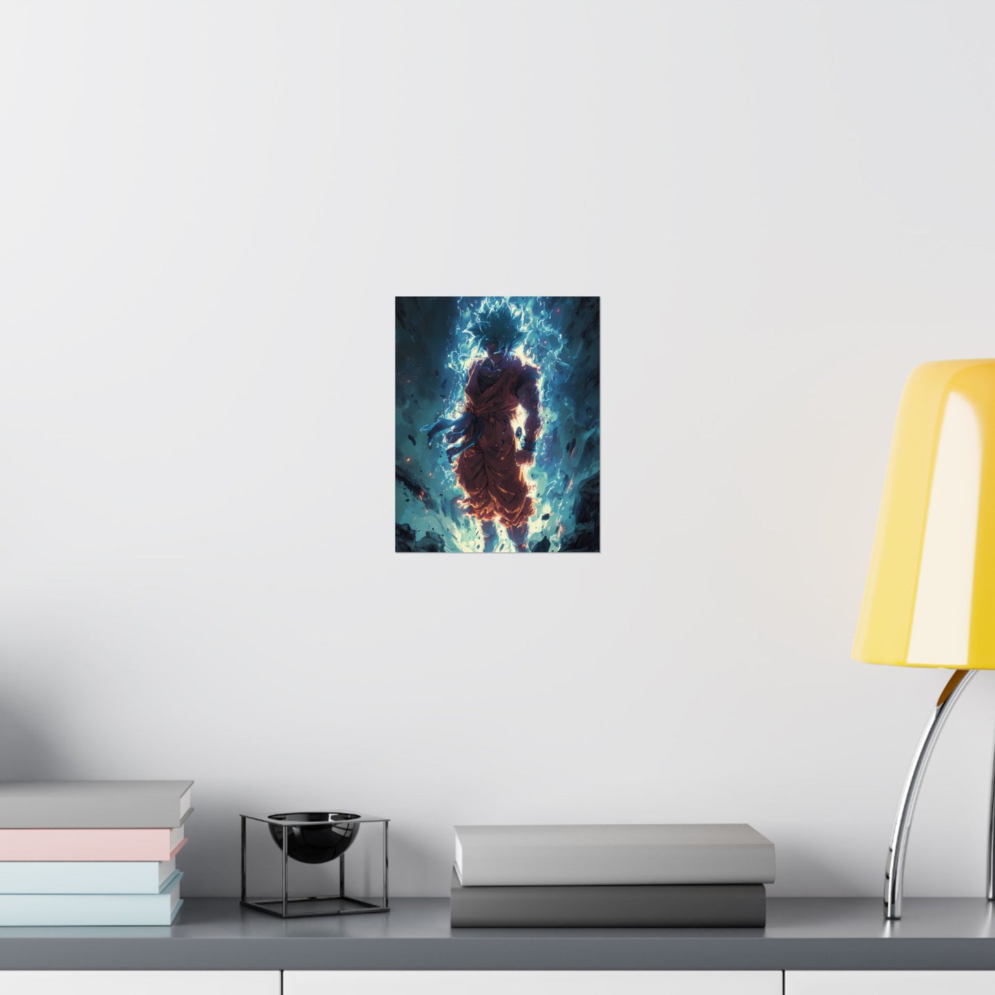 Super Saiyan Blue Goku, Dragon Ball Super Anime Fan Art Matte Vertical Poster Wall Art