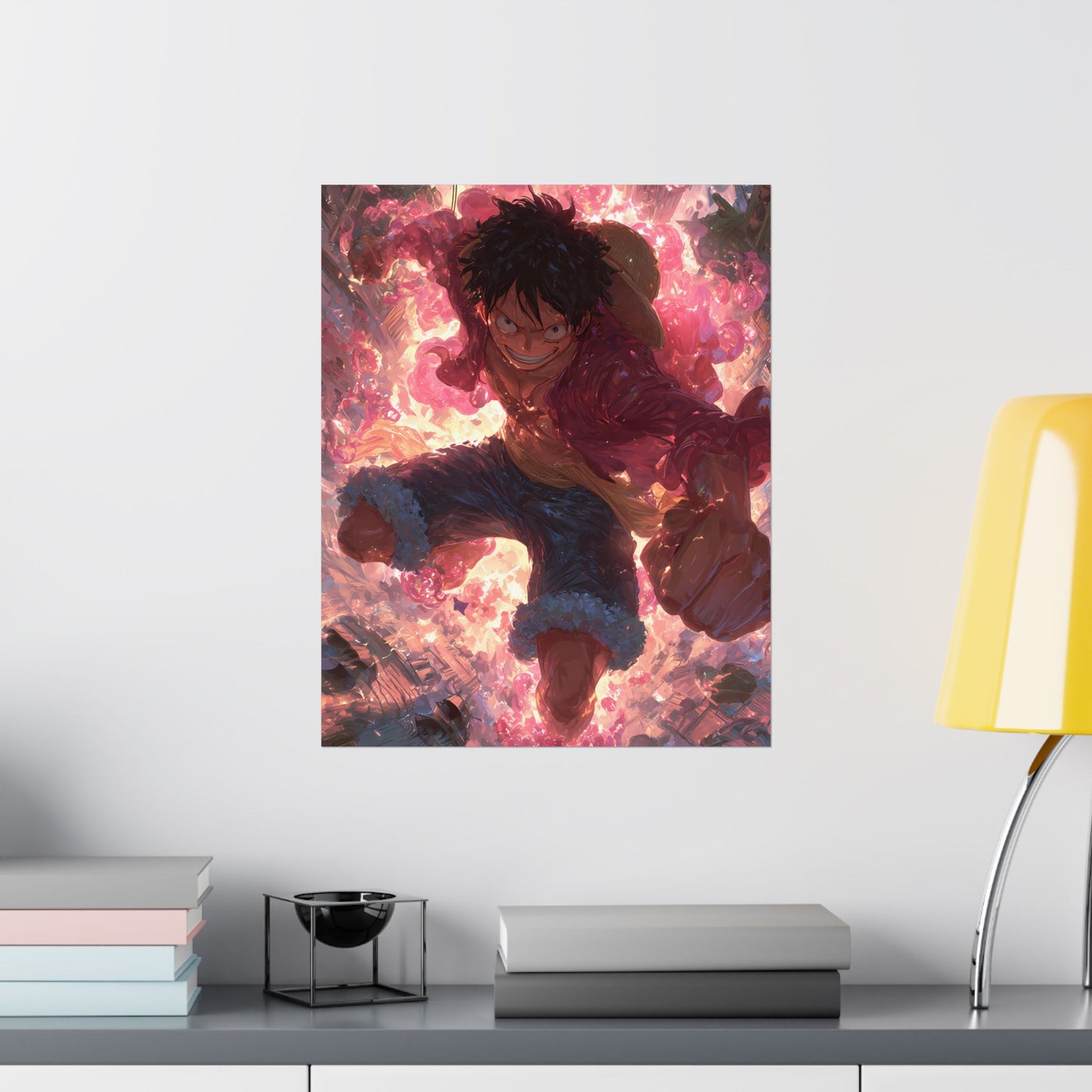 Monkey D. Luffy, One Piece Anime Gomu Gomu No Mi Matte Vertical Poster Wall Art