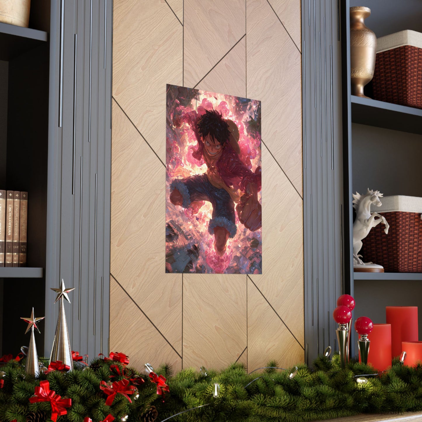 Monkey D. Luffy, One Piece Anime Gomu Gomu No Mi Matte Vertical Poster Wall Art