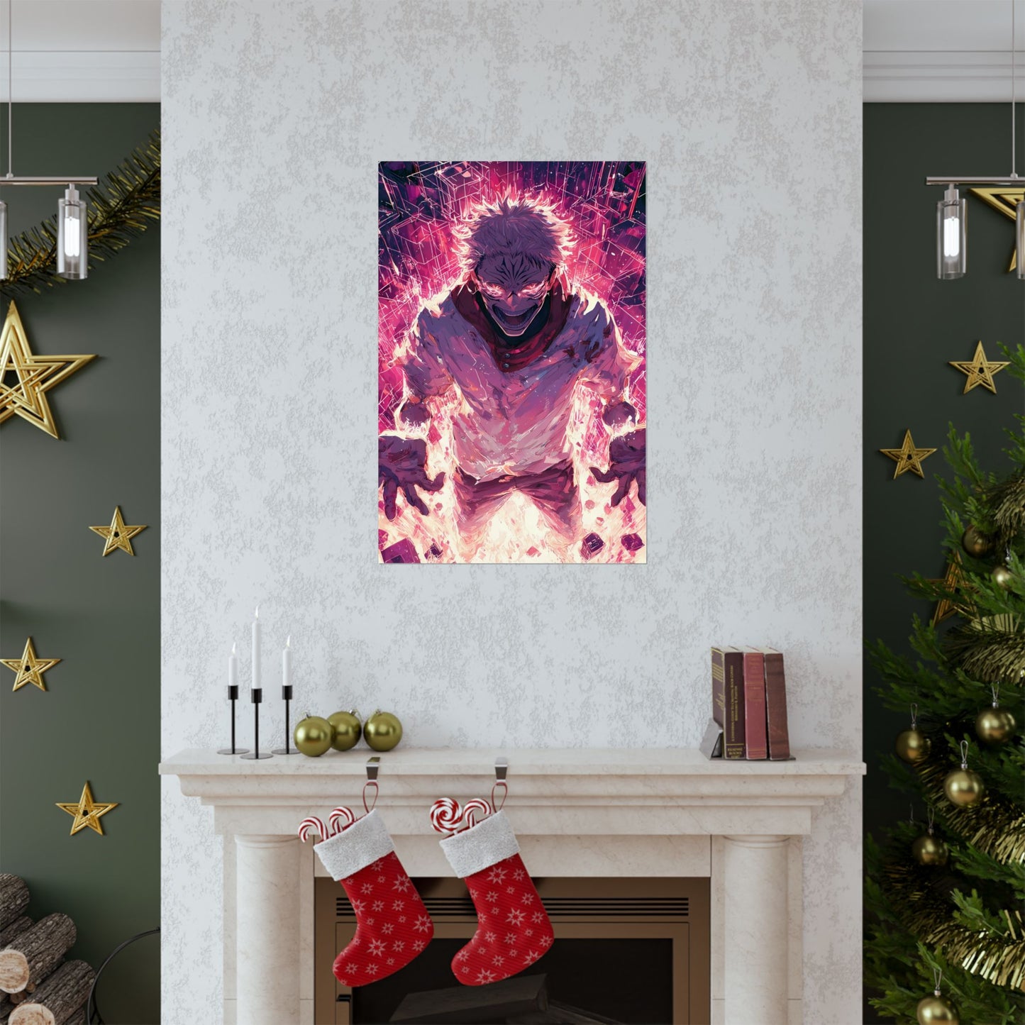 Ryomen Sukuna, Jujutsu Kaisen Anime Fan Art Vertical Poster Wall Art
