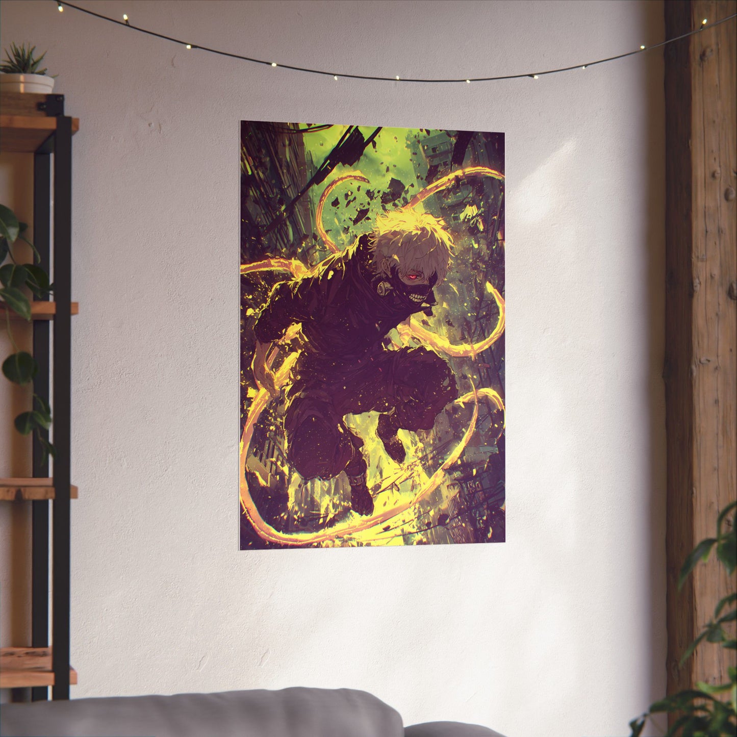 Tokyo Ghoul One Eyed Ghoul Kaneki Ken Anime Fan Art Matte Vertical Poster Wall Art