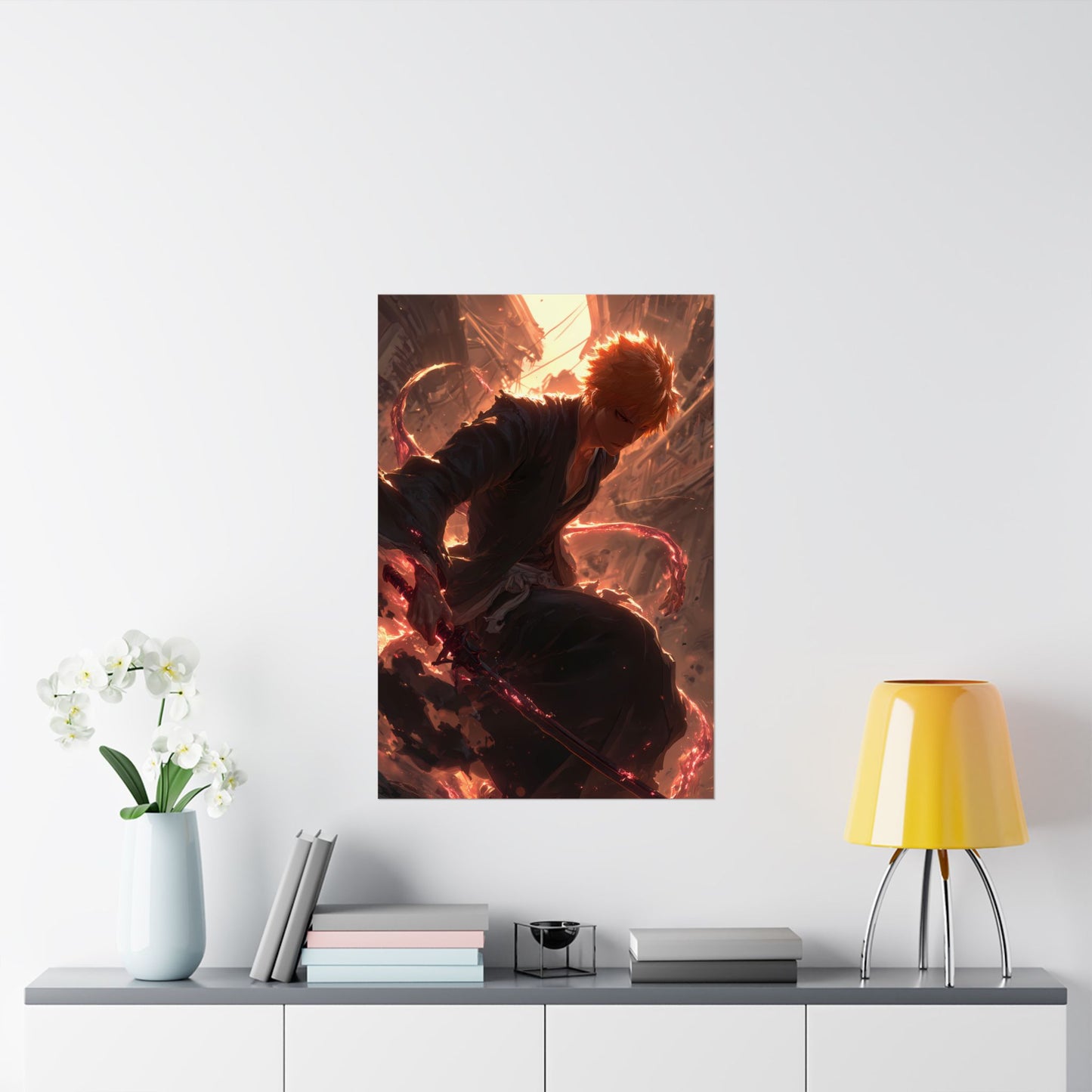 Ichigo Kurosaki Bleach Thousand Year Blood War Anime Matte Vertical Poster Wall Art