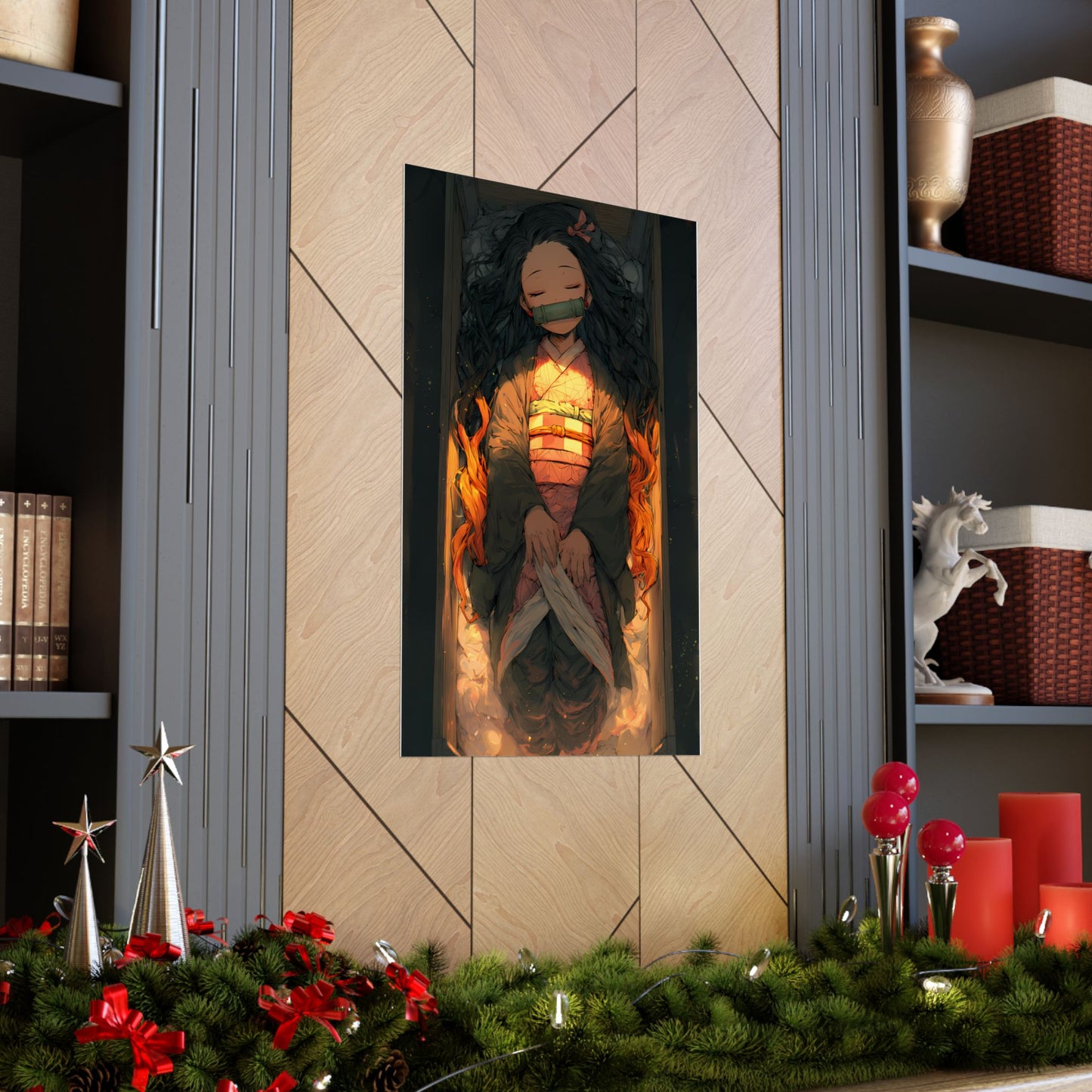 Sleeping Nezuko, Demon Slayer Anime Matte Vertical Poster Wall Art