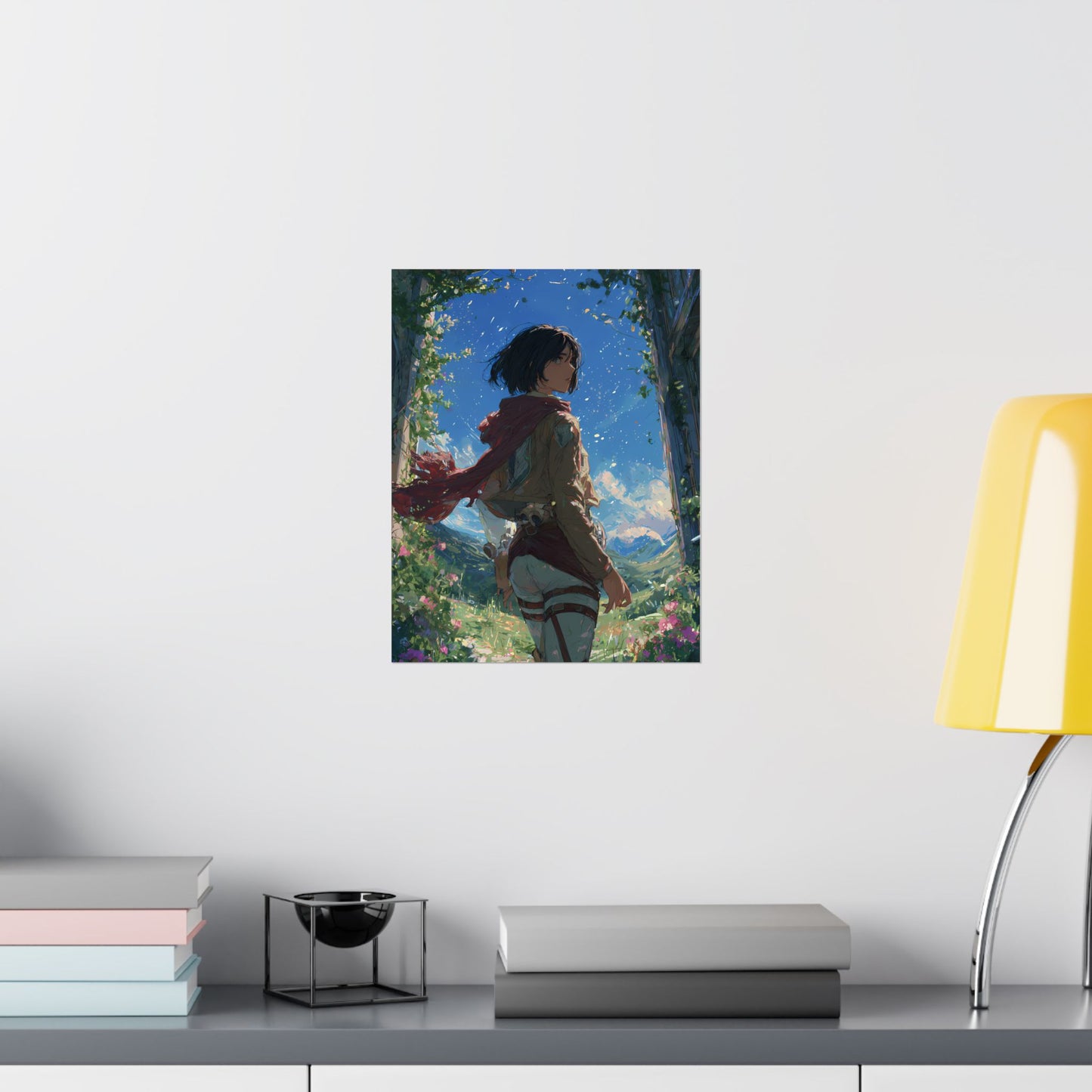 Mikasa Ackerman, Attack On Titan Anime Fan Art Matte Vertical Poster Wall Art