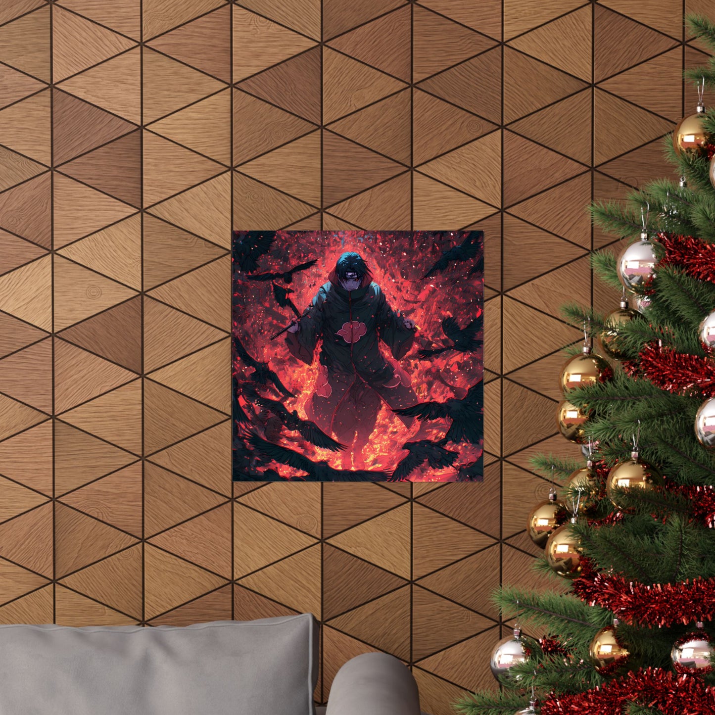 Itachi Uchiha, Tsukuyomi Naruto Shippuden Anime Fan Art Vertical Poster Wall Art